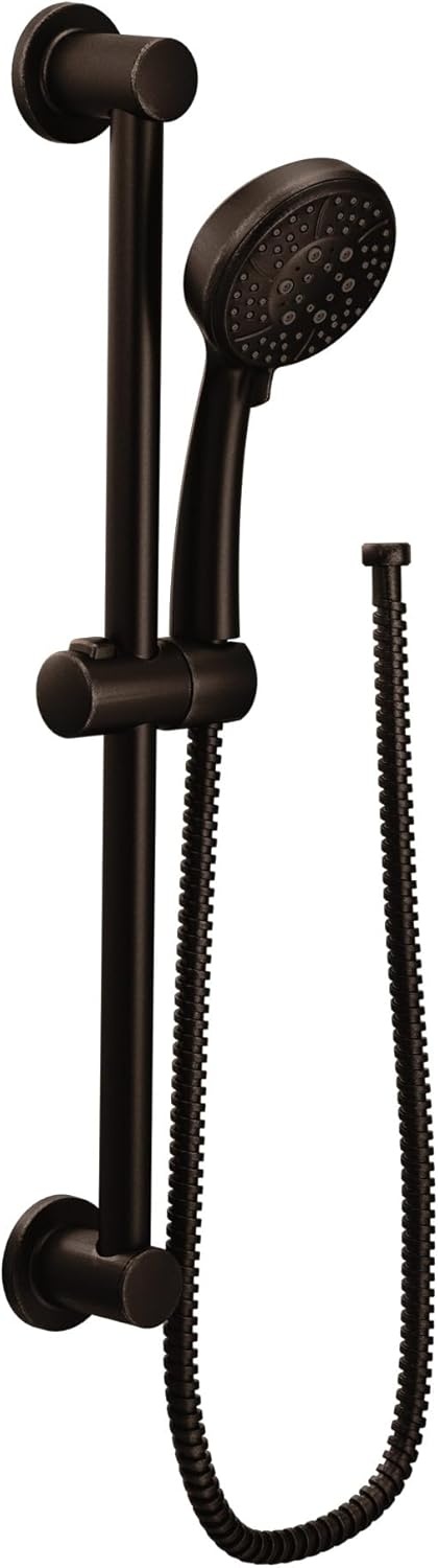 image:imageMoen Matte Black EcoPerformance 4Spray Pattern Detachable Handheld Showerhead with 69InchLong Hose and 30Inch Slide Bar 3669EPBLOil Rubbed Bronze