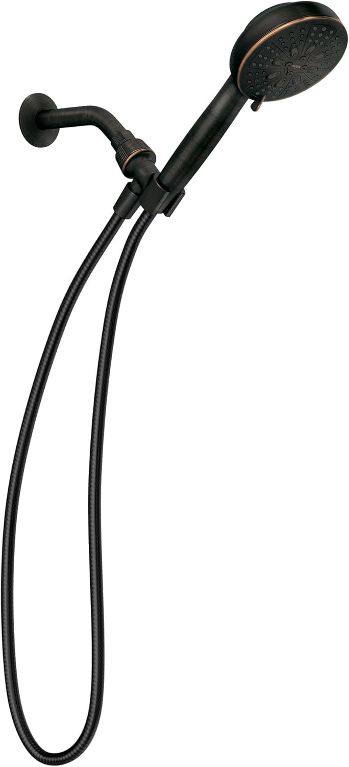 image:imageMoen Mediterranean Bronze Hydro Energetix High Pressure Shower Head with Handheld Sprayer Featuring 8 Spray Settings 200H0BRBPack of 1