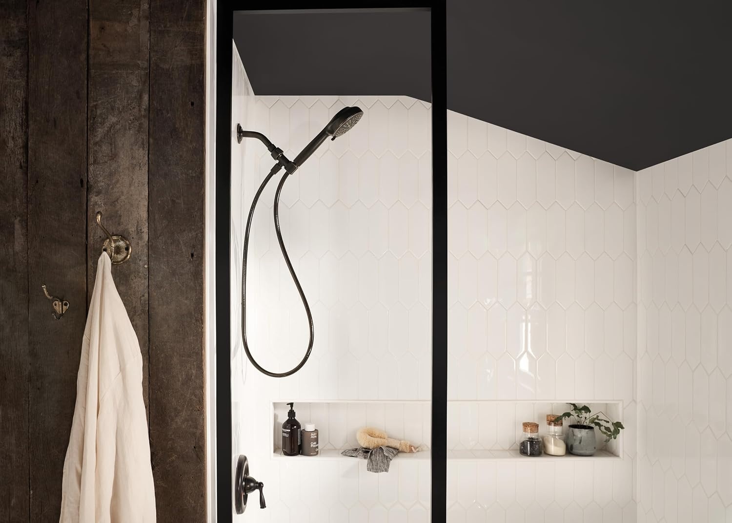 image:imageMoen Mediterranean Bronze Hydro Energetix High Pressure Shower Head with Handheld Sprayer Featuring 8 Spray Settings 200H0BRBPack of 1