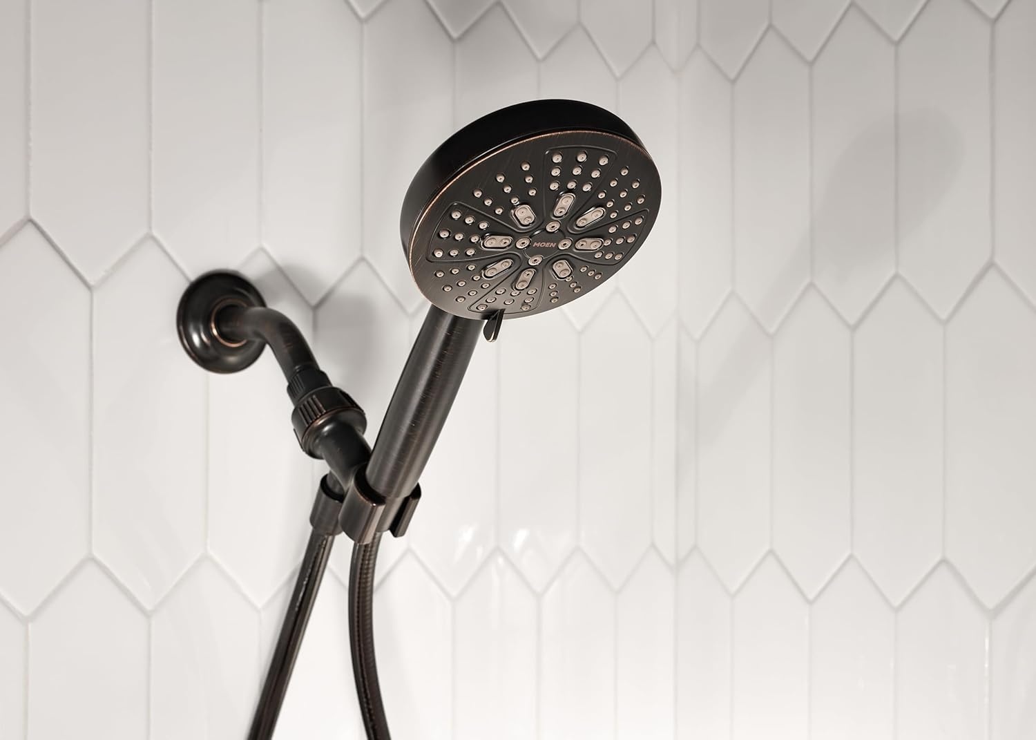 image:imageMoen Mediterranean Bronze Hydro Energetix High Pressure Shower Head with Handheld Sprayer Featuring 8 Spray Settings 200H0BRBPack of 1