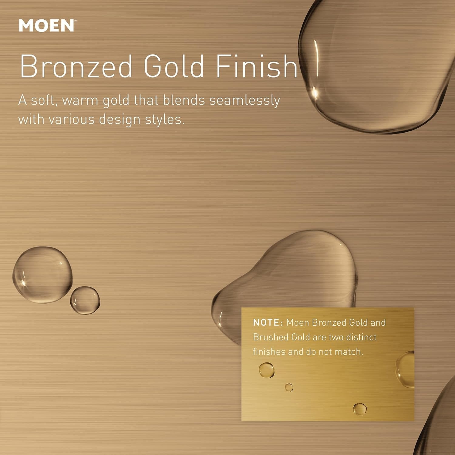 image:imageMoen Meena Bronzed Gold OneHandle Single Hole Modern Bathroom Sink Faucet with Optional Deckplate and Drain Assembly 84794BZGBronzed Gold