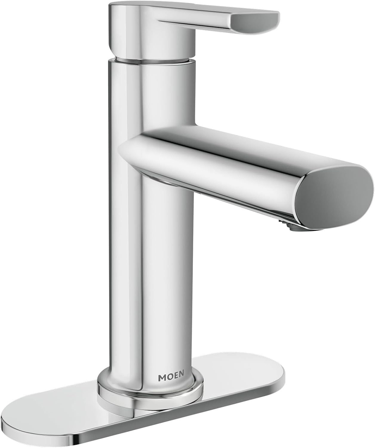 image:imageMoen Meena Bronzed Gold OneHandle Single Hole Modern Bathroom Sink Faucet with Optional Deckplate and Drain Assembly 84794BZGChrome