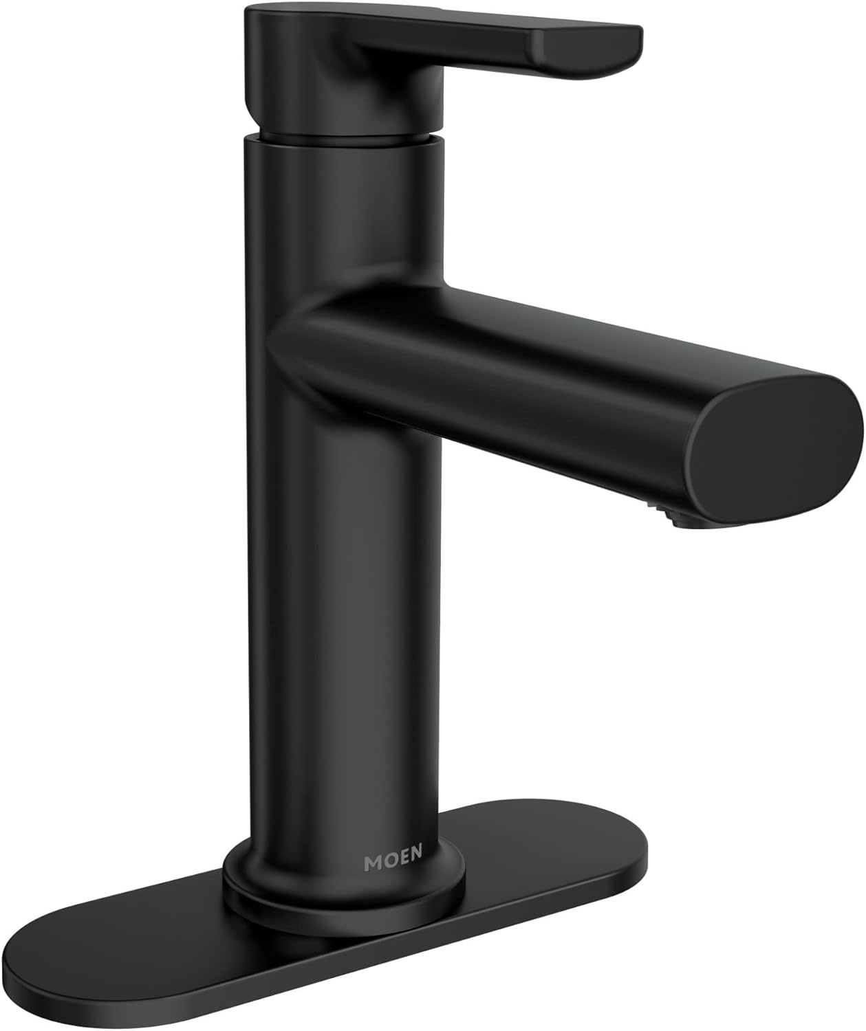 image:imageMoen Meena Bronzed Gold OneHandle Single Hole Modern Bathroom Sink Faucet with Optional Deckplate and Drain Assembly 84794BZGMatte Black