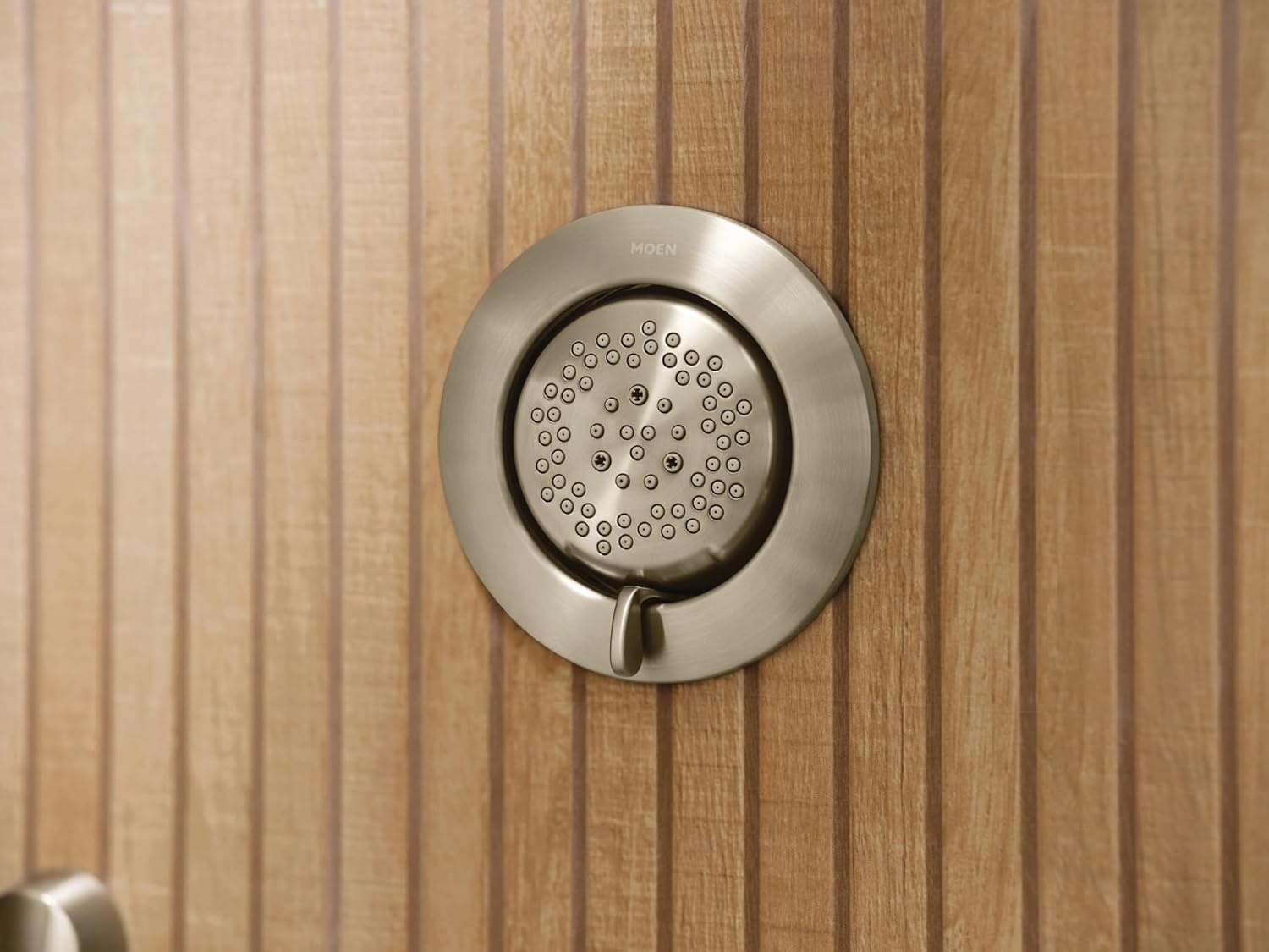 image:imageMoen Mosaic Brushed Nickel TwoFunction 325Inch Diameter Head Body Spray Valve Required TS1422BN