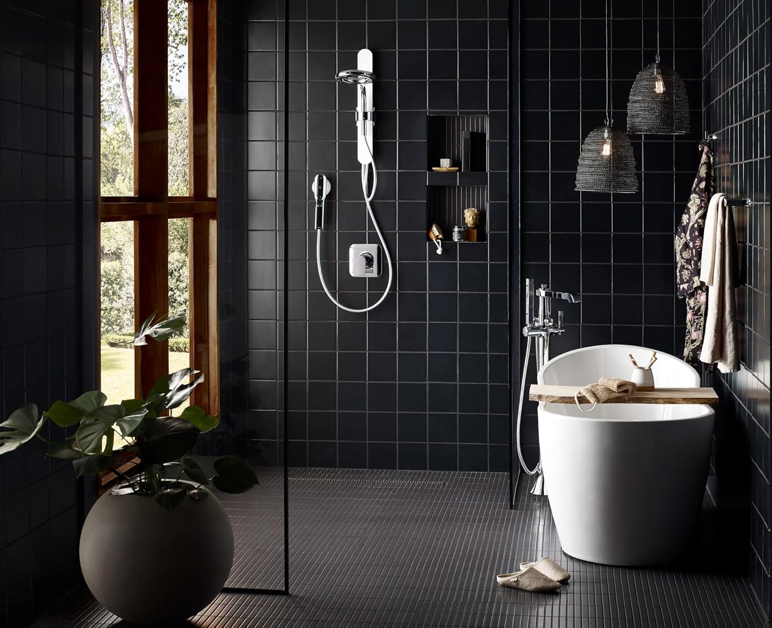 image:imageMoen N207C0SRN Spa Shower including Rainshower Handshower and Magnetic Dock Spot Resist Brushed Nickel