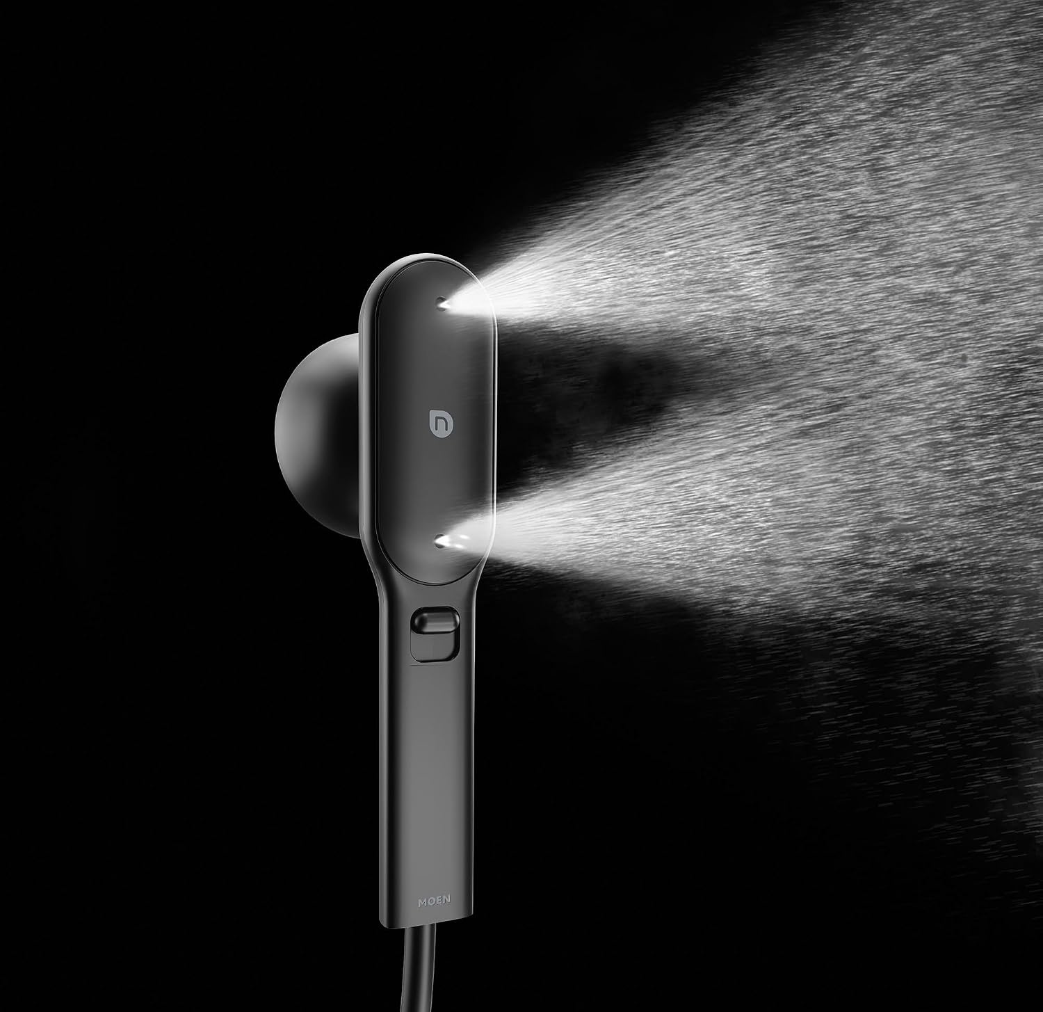 image:imageMoen N207H0BL Spa Shower Handheld Matte Black 1 Setting 15 GPM 59 Hose Easy InstallMatte Black