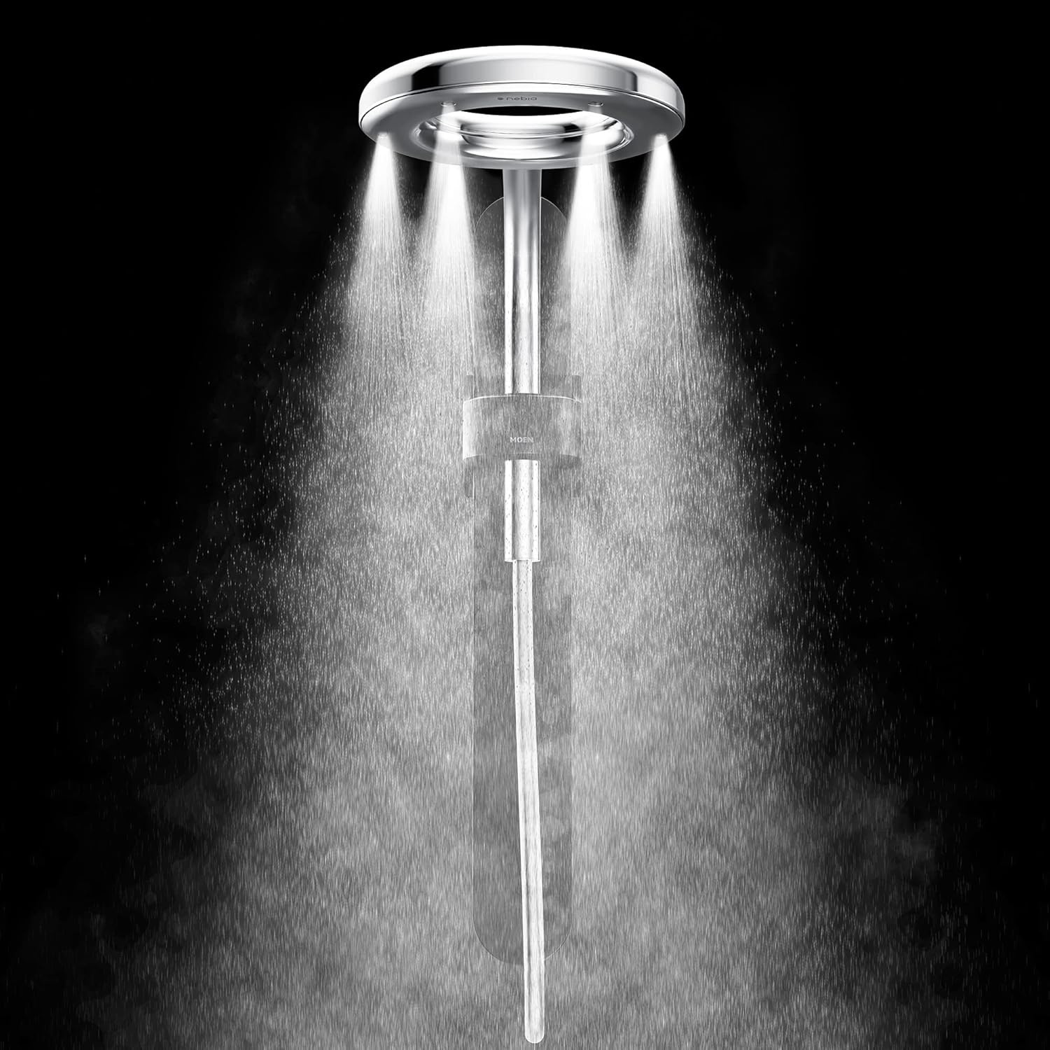 image:imageMoen N207R0BL Spa Shower Rainshower Matte BlackMatte Black