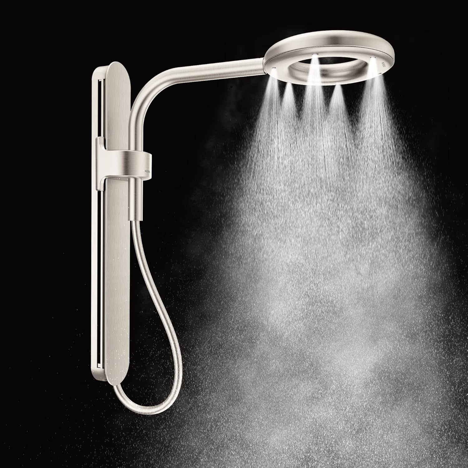 image:imageMoen N207R0BL Spa Shower Rainshower Matte BlackMatte BlackChrome
