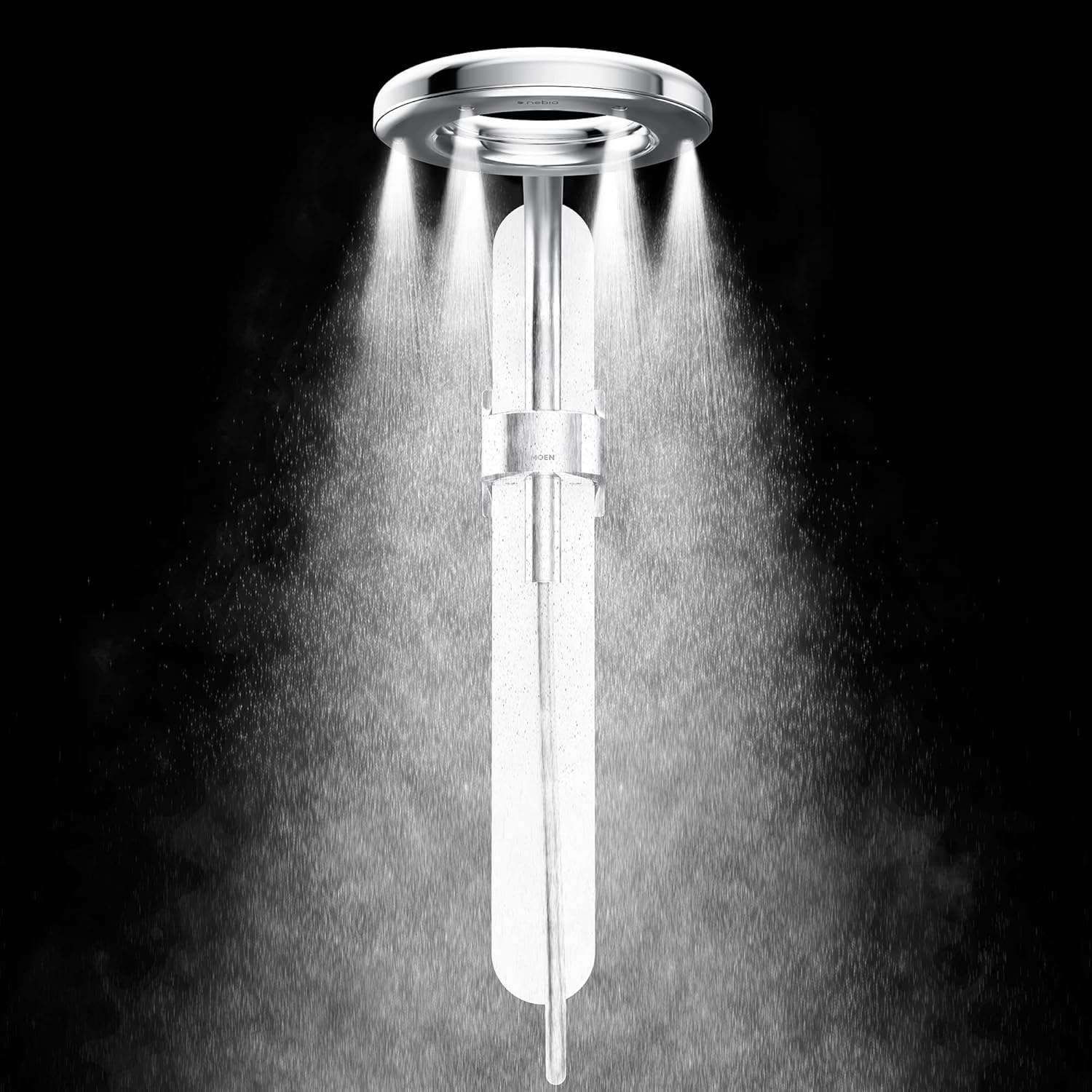 image:imageMoen N207R0BL Spa Shower Rainshower Matte BlackMatte BlackChrome