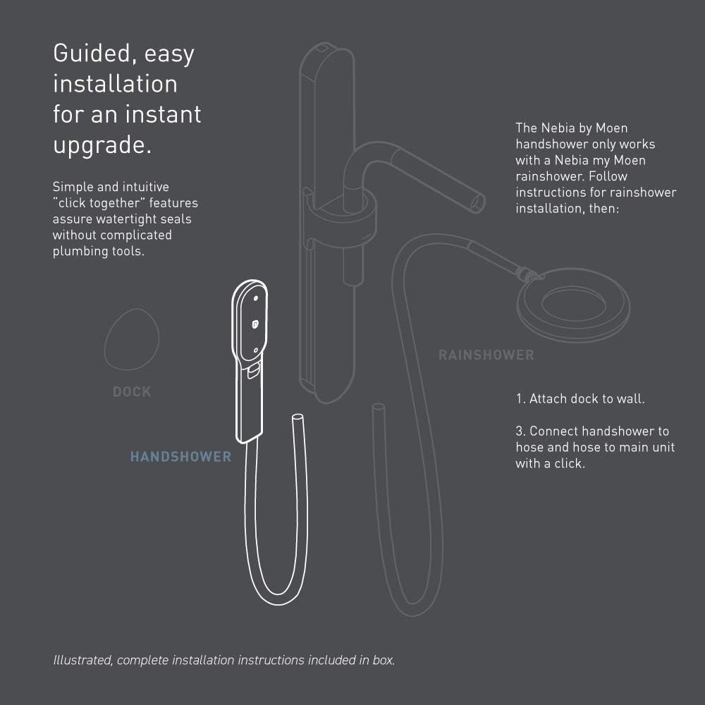image:imageMoen N214H0CH Spa Handshower ChromeWhitePack of 1