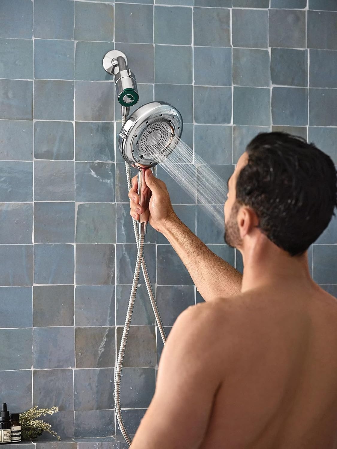 image:imageMoen N400H0CH Quattro Handheld Four Unique Shower Experiences and Magnetix Dock Chrome