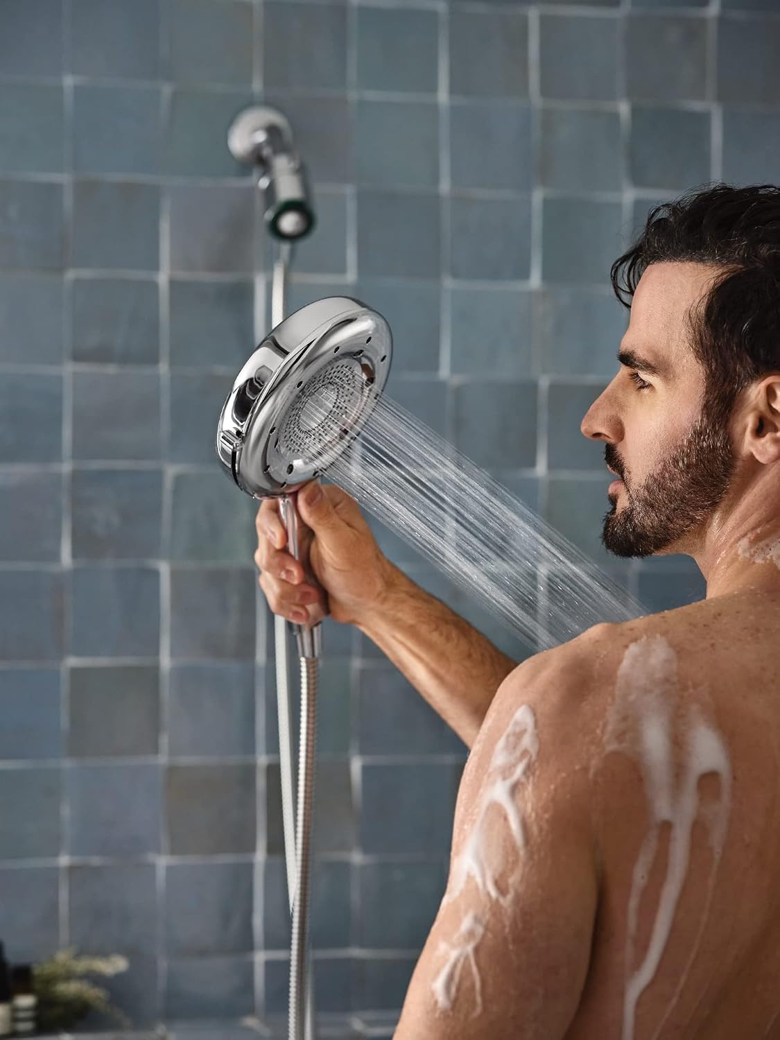 image:imageMoen N400H0CH Quattro Handheld Four Unique Shower Experiences and Magnetix Dock Chrome