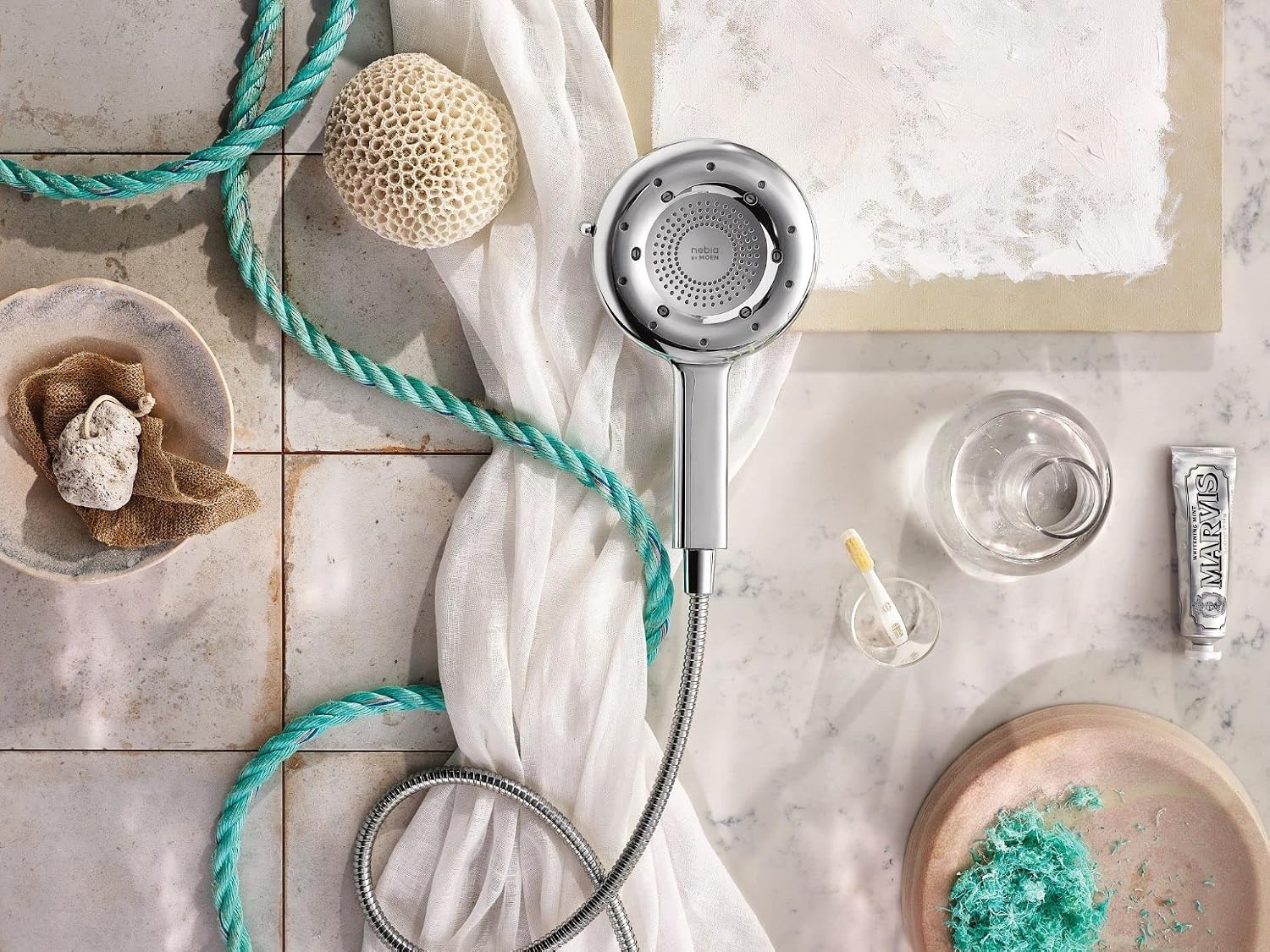 image:imageMoen N400H0CH Quattro Handheld Four Unique Shower Experiences and Magnetix Dock Chrome