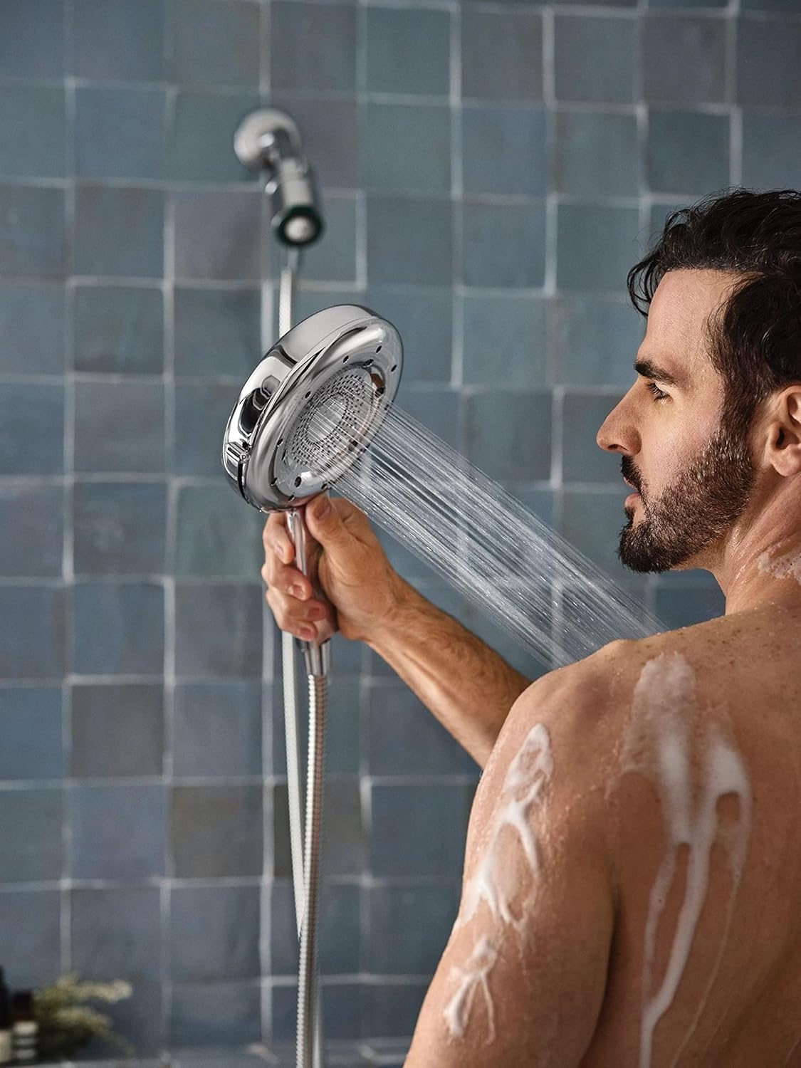 image:imageMoen N400H0CH Quattro Handheld Four Unique Shower Experiences and Magnetix Dock Chrome