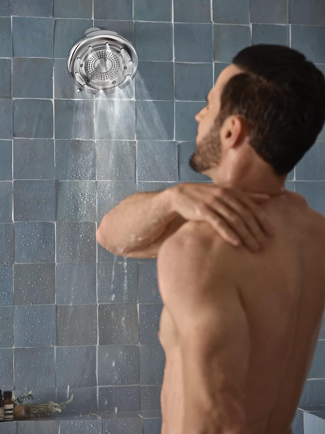 image:imageMoen N400R0CH Quattro Rainshower Showerhead with Four Unique Shower Experiences Chrome