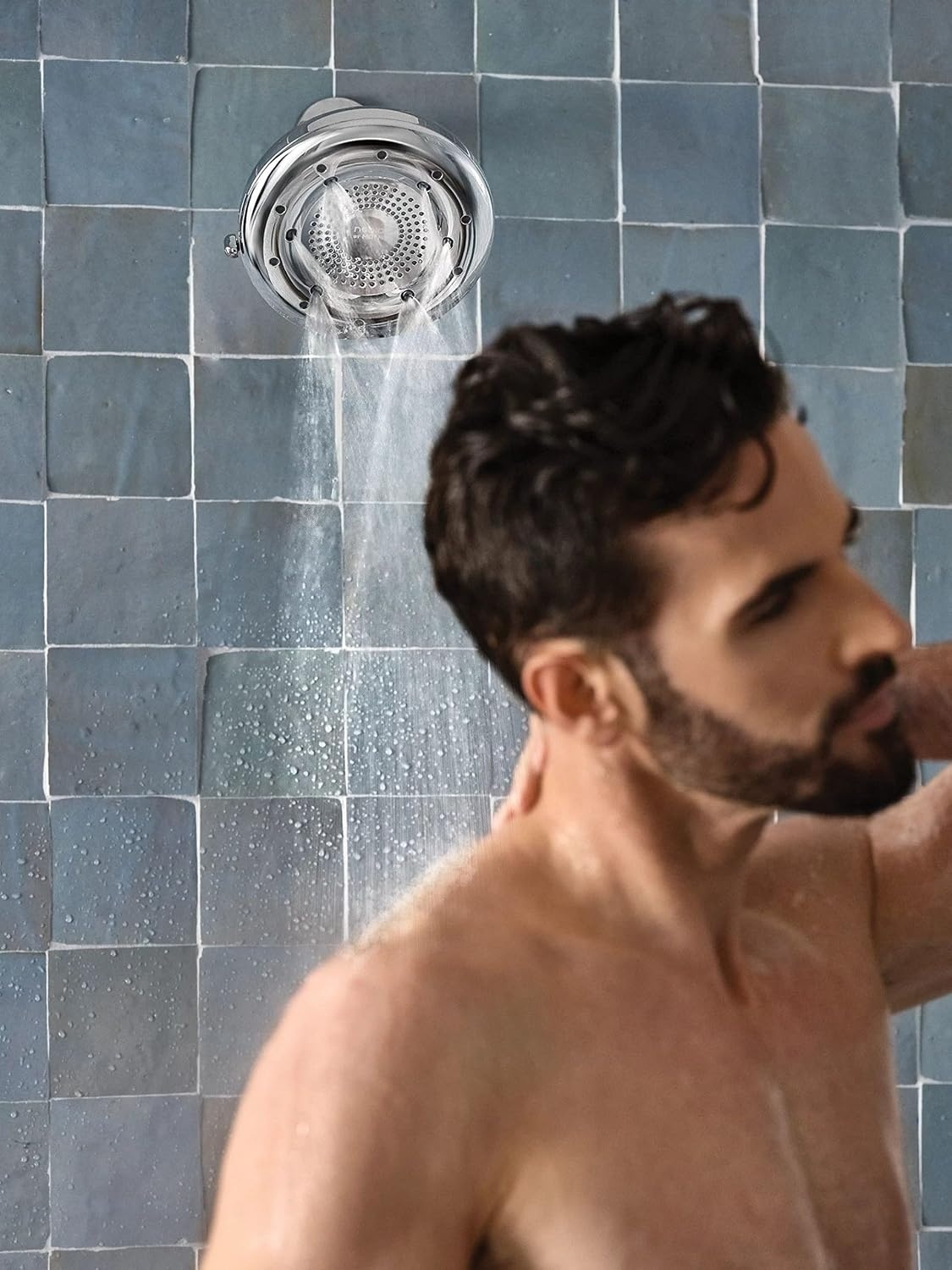 image:imageMoen N400R0CH Quattro Rainshower Showerhead with Four Unique Shower Experiences Chrome
