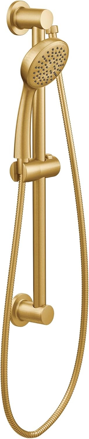 image:imageMoen Oil Rubbed Bronze EcoPerformance Detachable Handheld Showerhead with 24inch Slide Bar and 69inch Hose 3868EPORBBrushed Gold