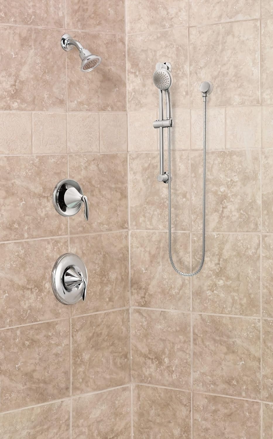 image:imageMoen Oil Rubbed Bronze EcoPerformance Detachable Handheld Showerhead with 24inch Slide Bar and 69inch Hose 3868EPORBChrome