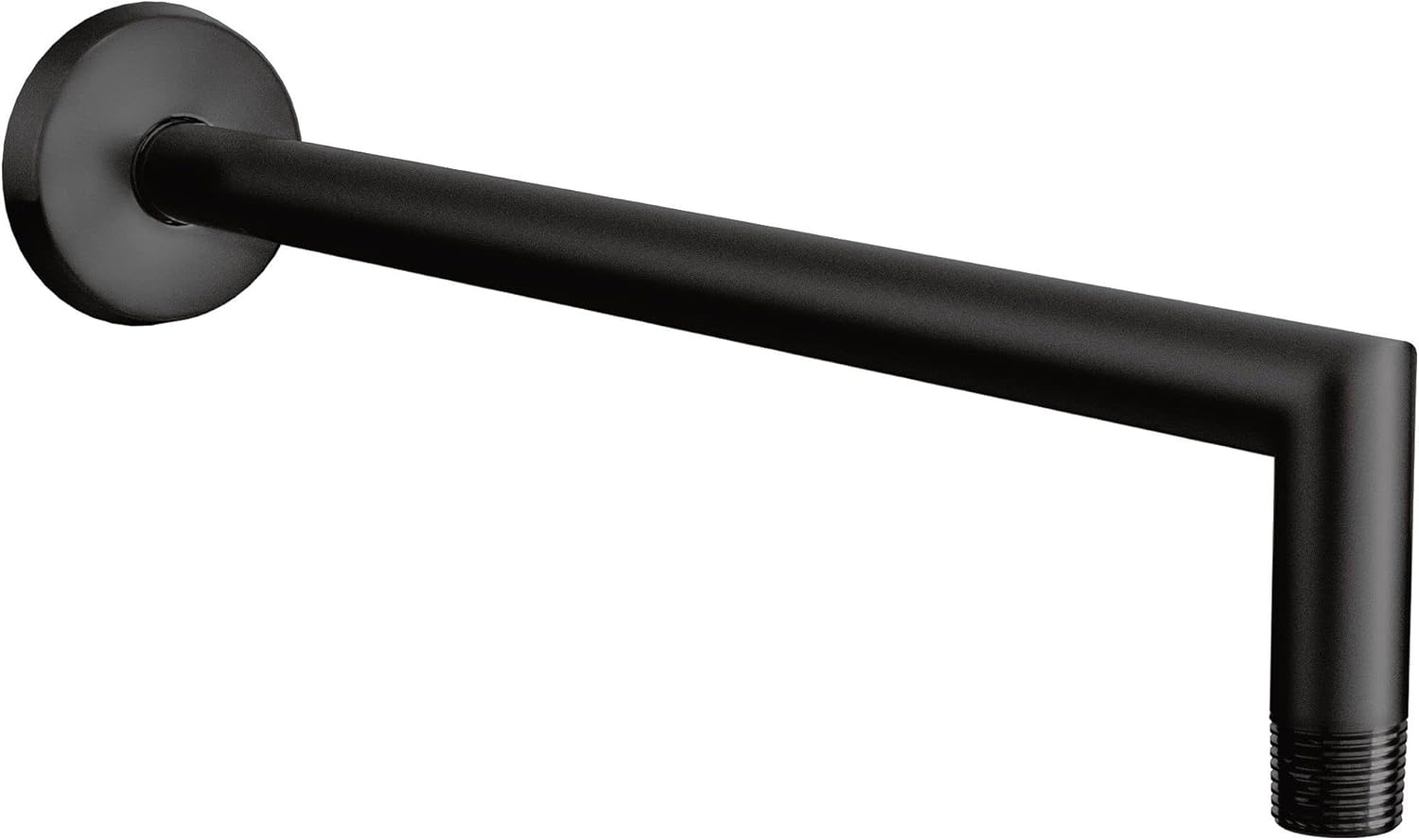 image:imageMoen S110BL ArrisPremium 14Inch Rainshower Straight Shower Arm and Flange for Overhead Shower head 212 Inch Square Matte BlackChrome