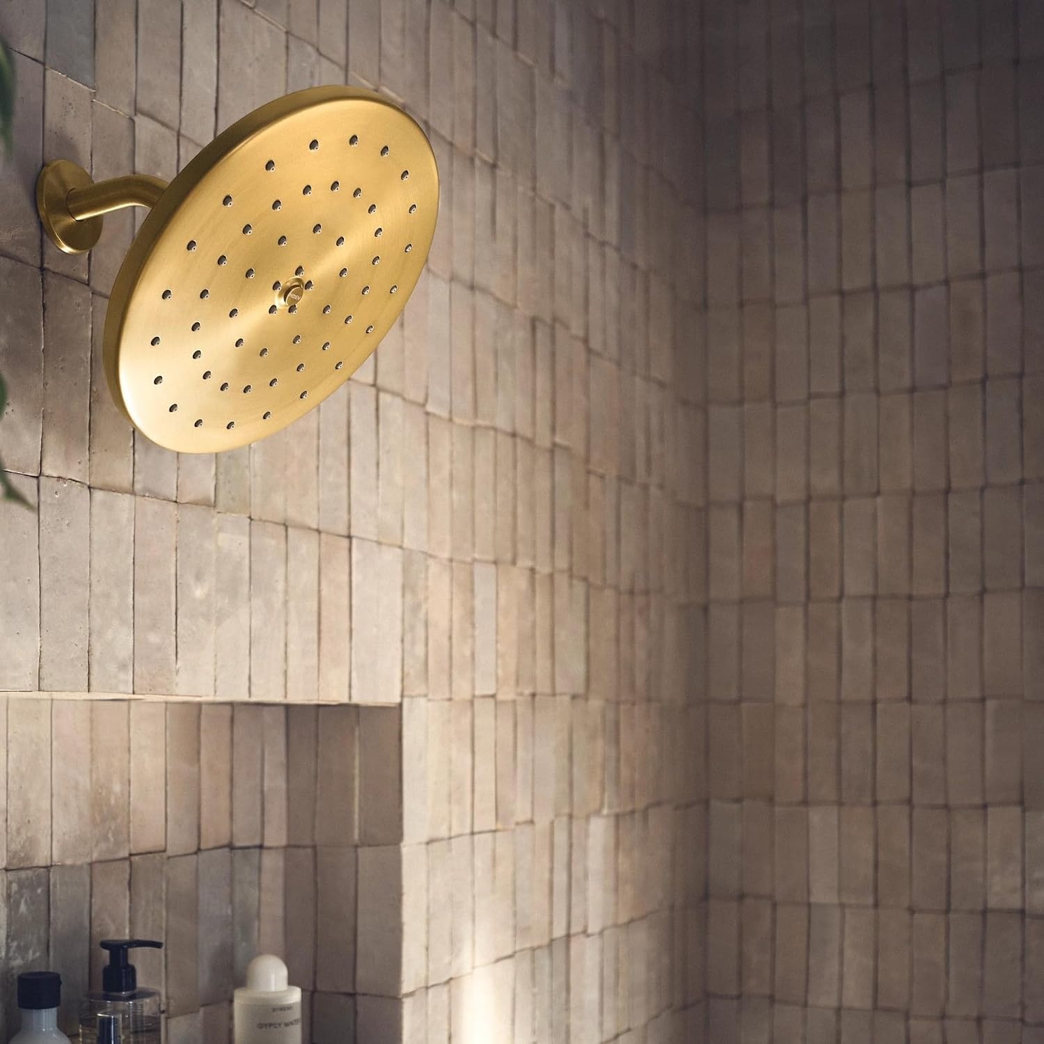 image:imageMoen S112EPBG 10Inch Single Function EcoPerformance Rainshower Showerhead with Immersion Rainshower Technology Brushed Gold