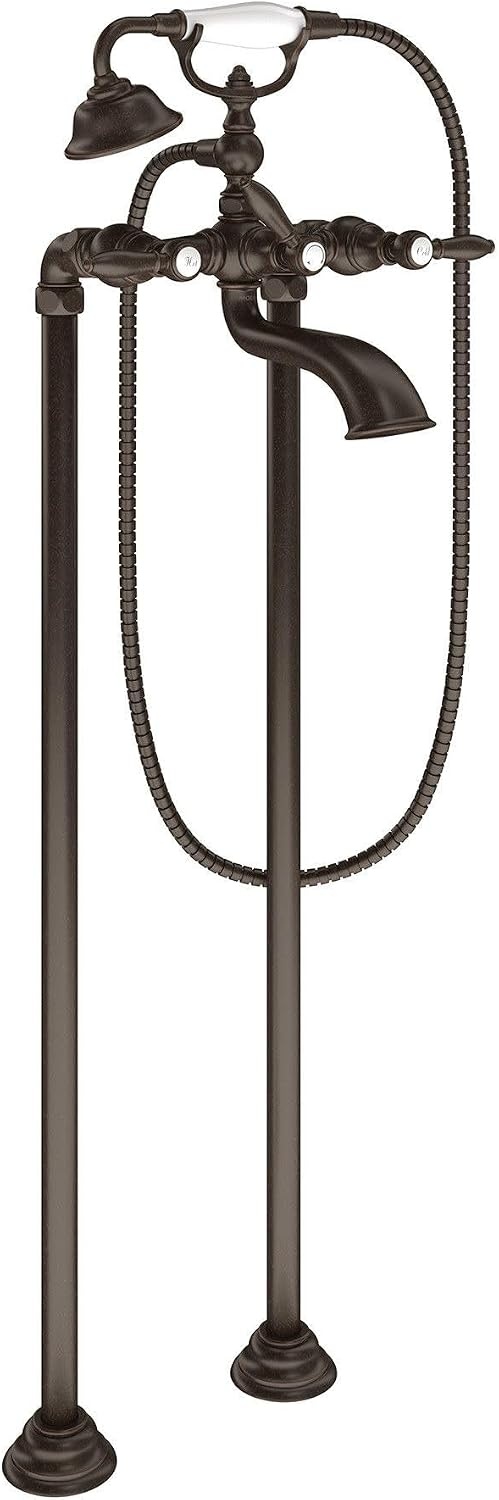image:imageMoen S22110ORB Weymouth Two Handle Tub Filler with LeverHandles and Handshower Oil Rubbed Bronze