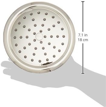 image:imageMoen S6310BN ExactTemp Single Function Rain Shower Showerhead with Immersion Technology at 25 GPM Flow Rate 7Inch Brushed NickelPolished Nickel