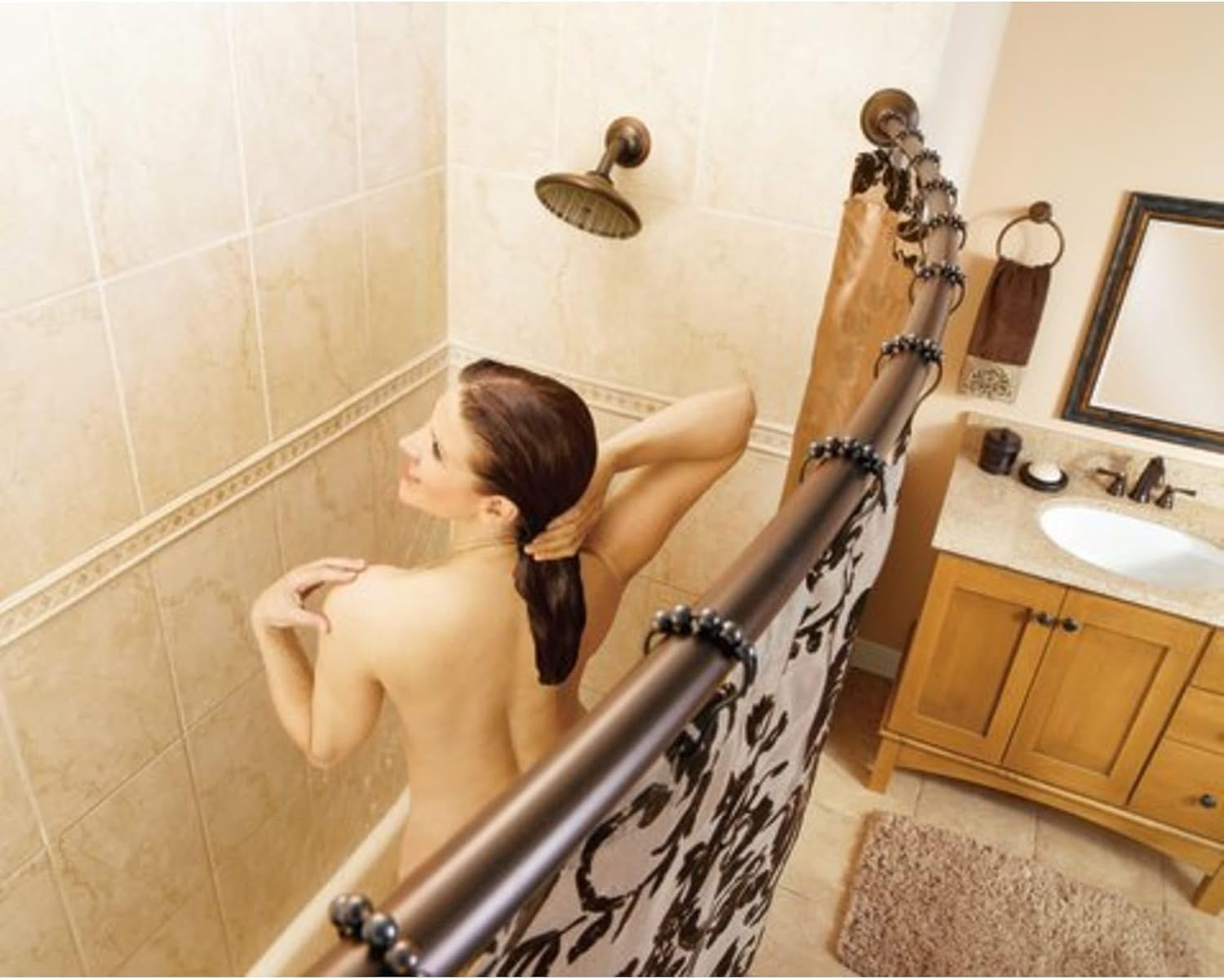 image:imageMoen S6310EPWR ExactTemp 7 EcoPerformance Single Function Rainshower Showerhead with Immersion Technology Wrought Iron