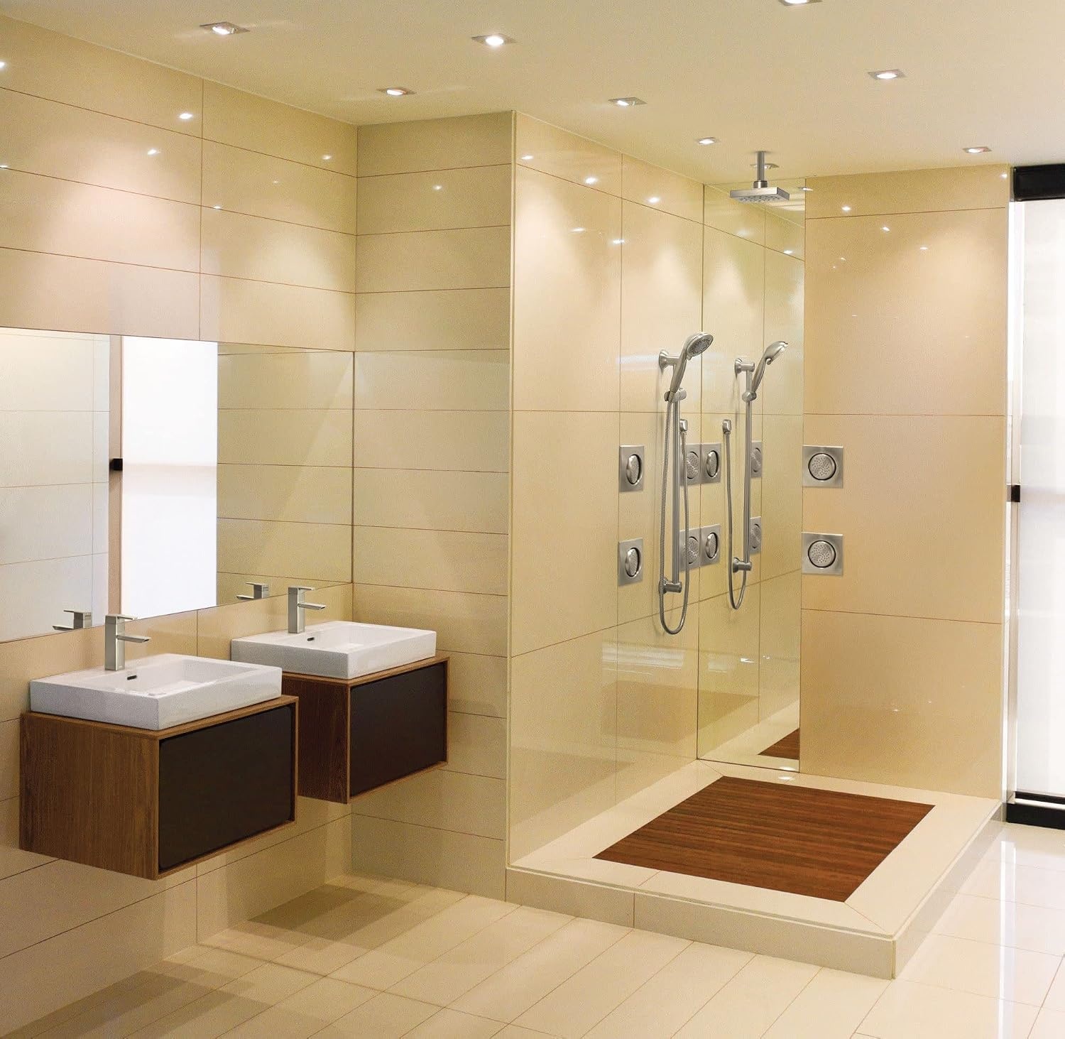 image:imageMoen S6700BN 90 Degree OneHandle Modern Bathroom Faucet with Drain Assembly Brushed NickelBrushed Nickel