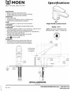 image:imageMoen S8001 Via OneHandle Low Arc Bathroom Faucet Chrome