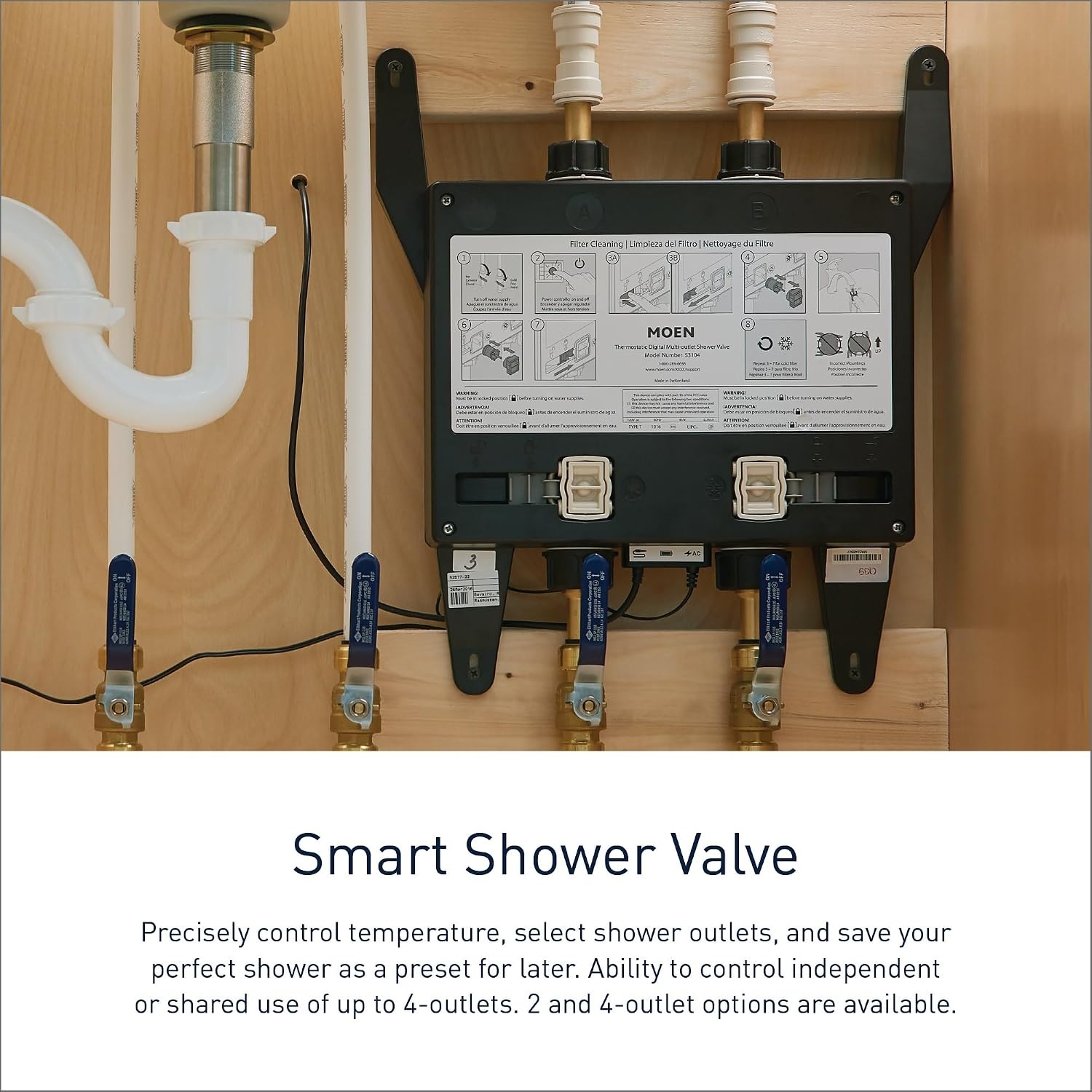 image:imageMoen Smart Shower Digital Shower Backup Battery Kit with 6 D Batteries 179573