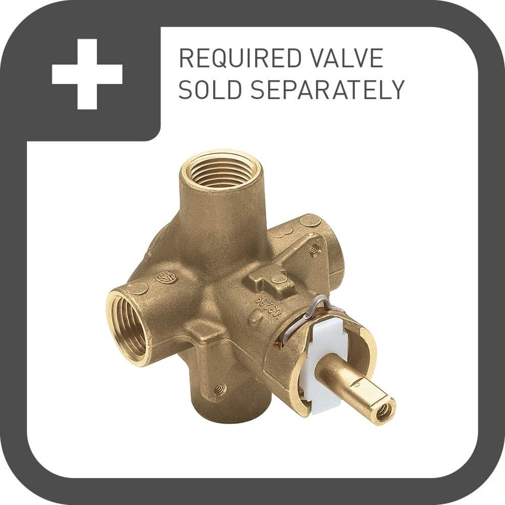 image:imageMoen T2139EP Eva PosiTemp EcoPerformance Tub and Shower Trim Kit Valve Required Chrome
