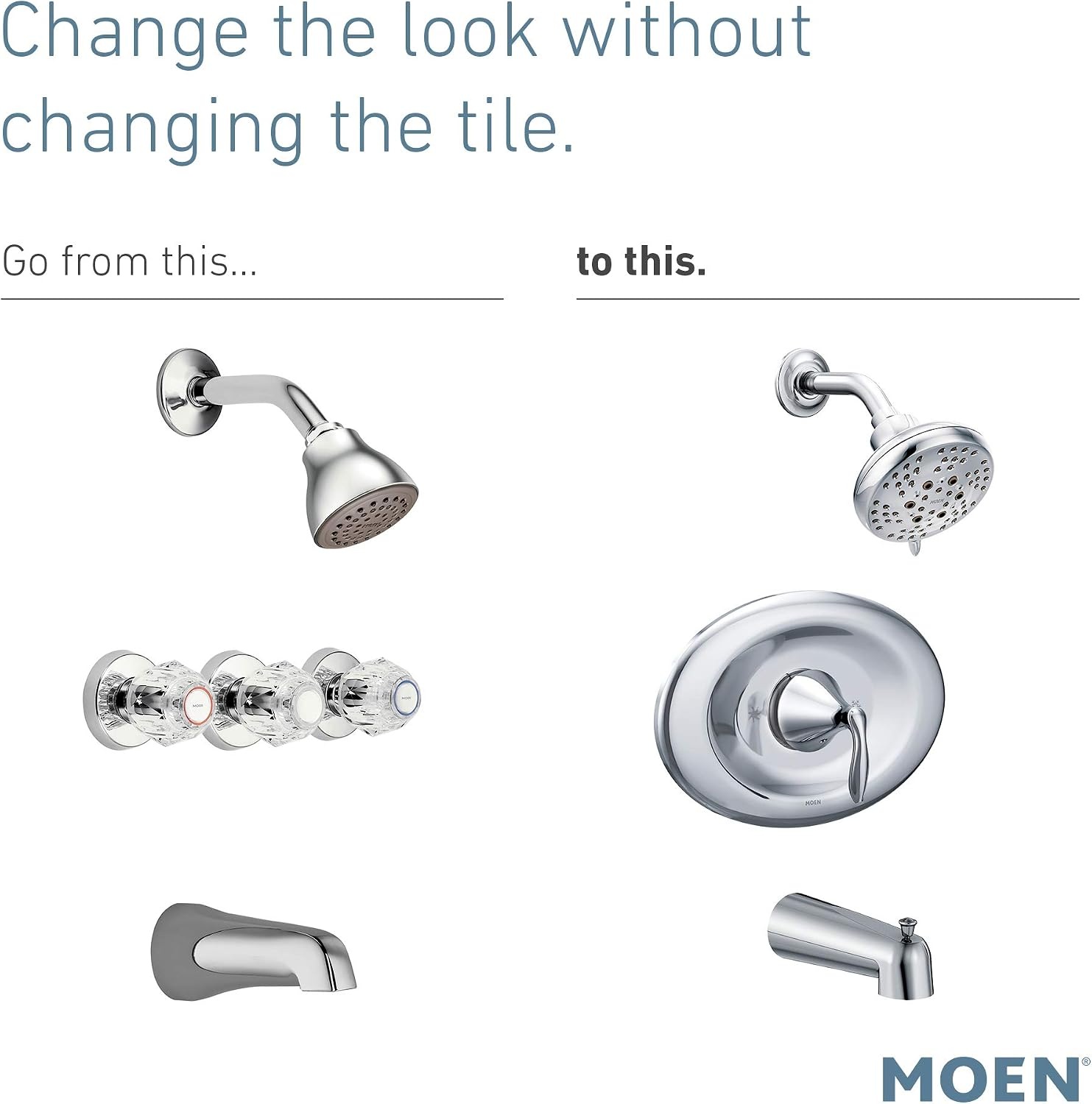 image:imageMoen T2139EPBN Eva PosiTemp EcoPerformance Tub and Shower Trim Kit Valve Required Brushed NickelBrushed Nickel