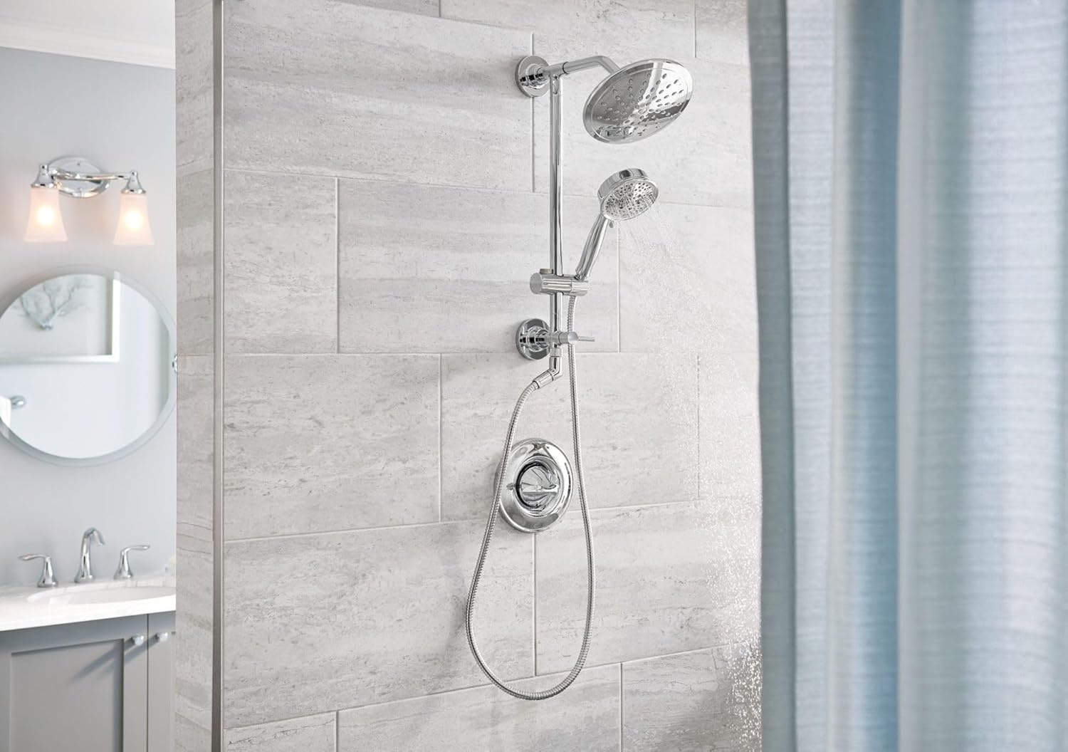 image:imageMoen T2232EP Eva Shower Only System with Rainshower Showerhead without Valve Chrome