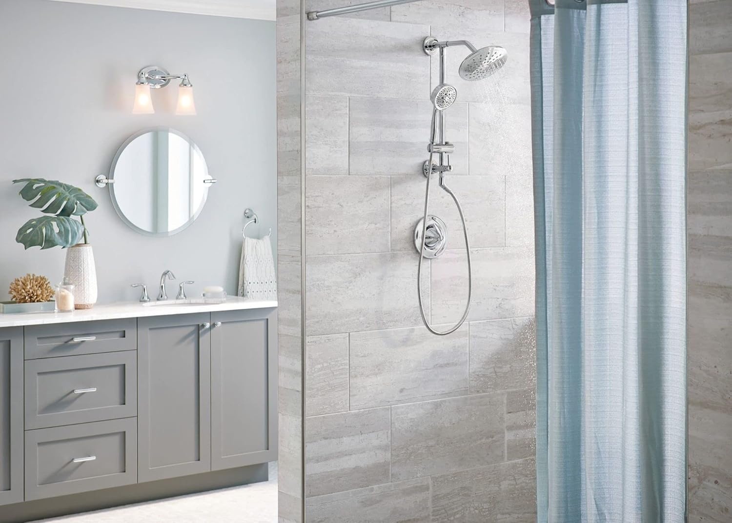 image:imageMoen T2232EP Eva Shower Only System with Rainshower Showerhead without Valve Chrome