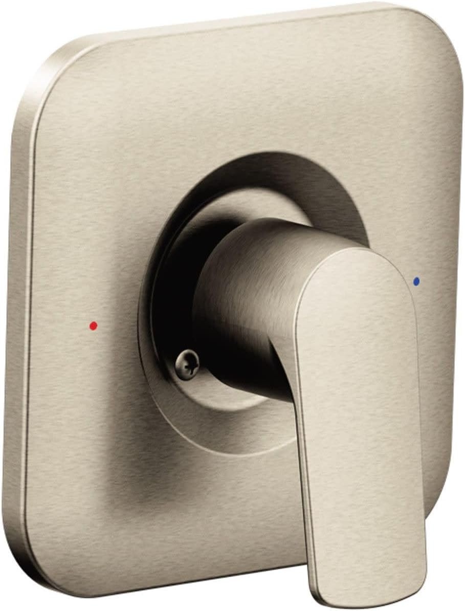 image:imageMoen T2811BL Rizon PosiTemp Pressure Balancing Modern Shower Trim Kit Valve Required Matte BlackBrushed Nickel