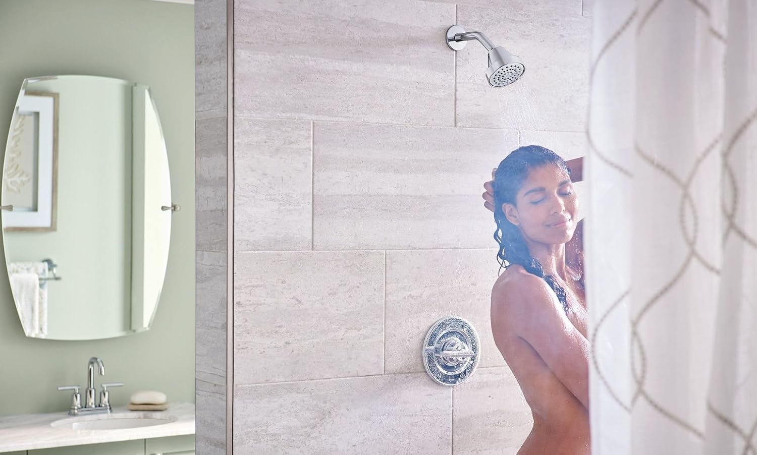 image:imageMoen T2902NH Gibson PosiTemp OneHandle Shower Only Trim Valve Without Showerhead ChromeChrome