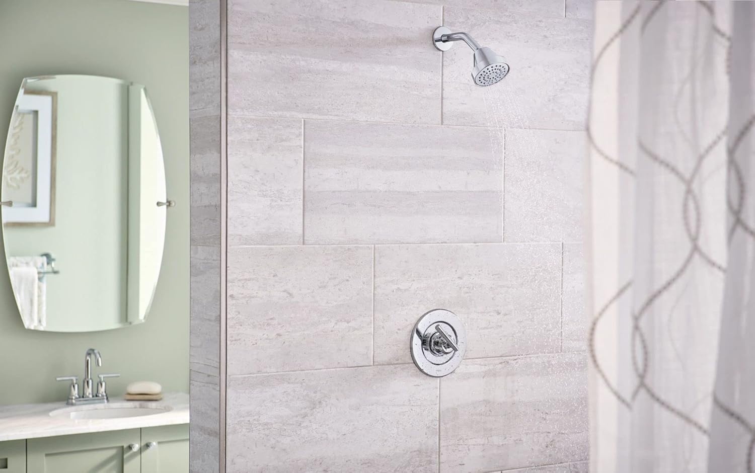 image:imageMoen T2903NH Gibson PosiTemp OneHandle TubShower without Showerhead Valve Required ChromePack of 3