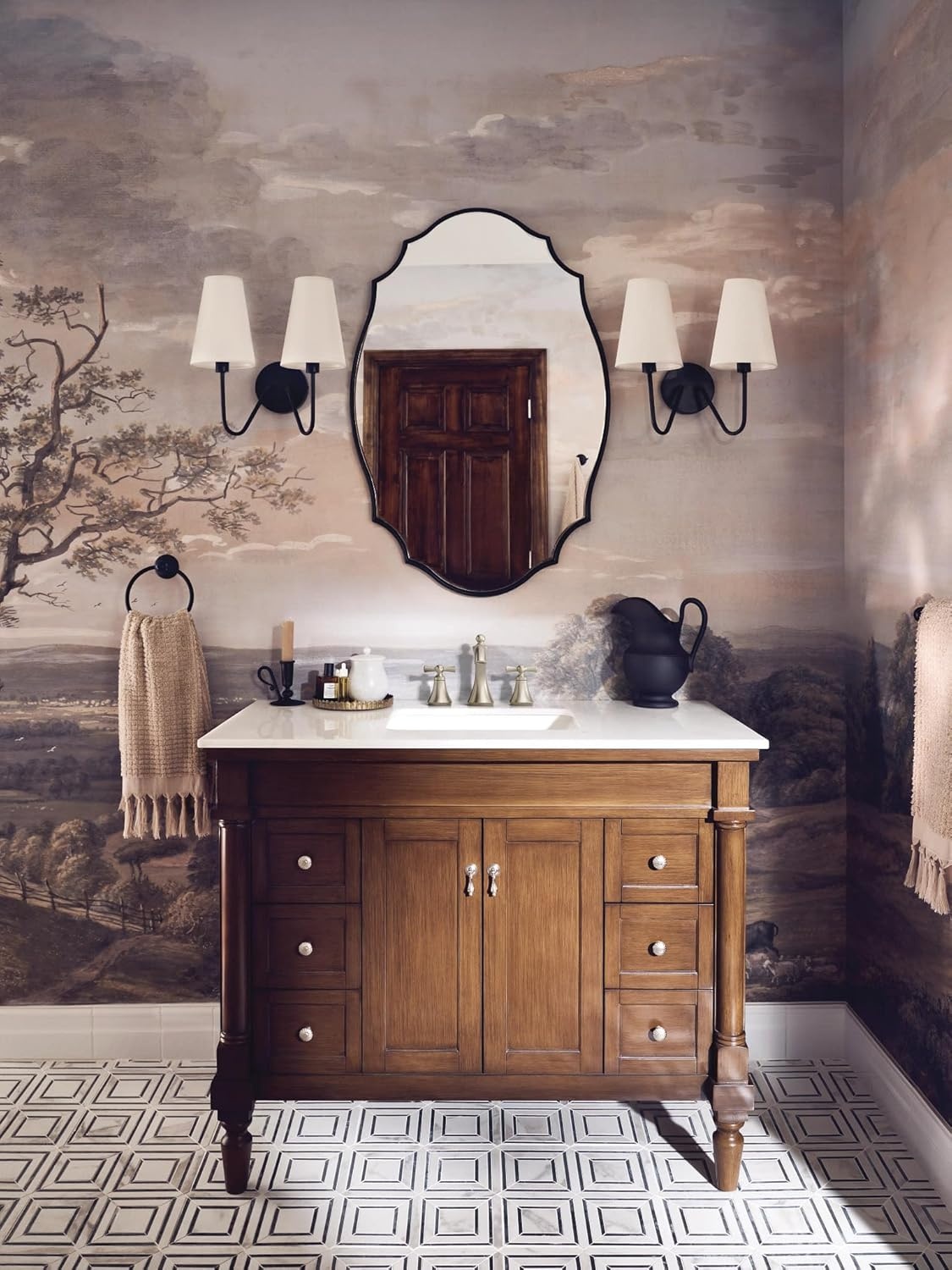 image:imageMoen T4524BN Wynford TwoHandle High Arc Bathroom Faucet Brushed Nickel