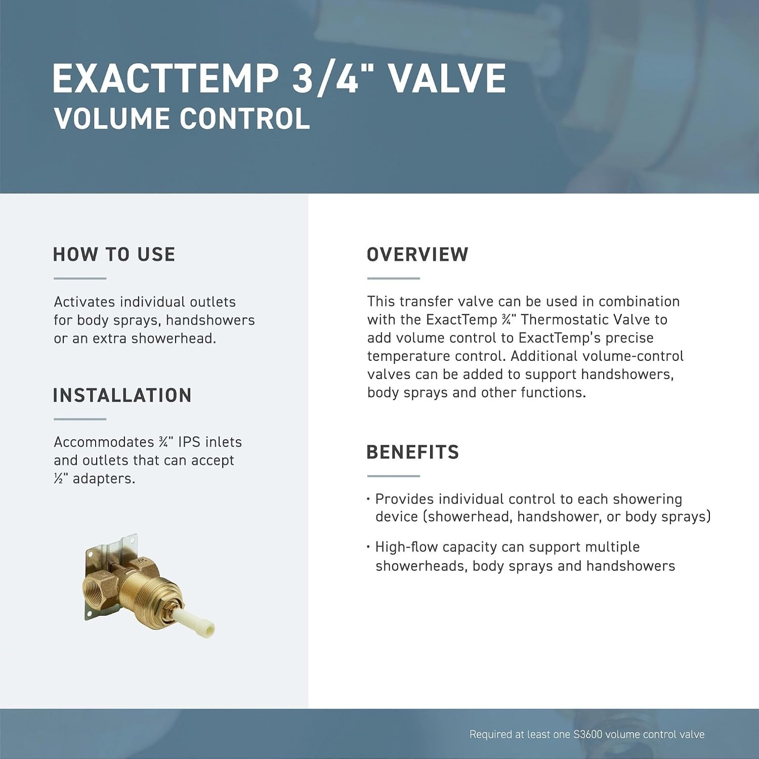 image:imageMoen T4692BN Voss Volume Control Valve Trim Kit Valve Required Brushed NickelBrushed Gold