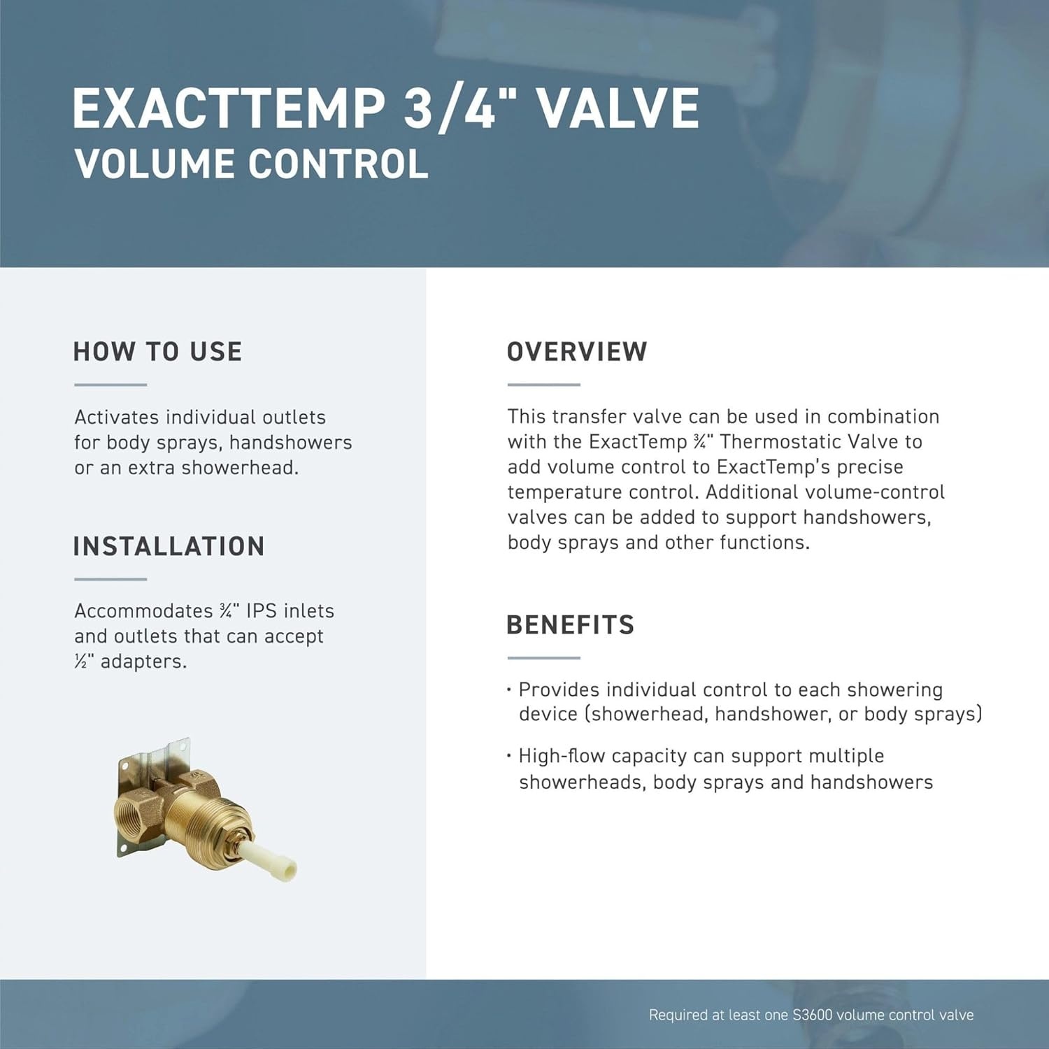 image:imageMoen T4692BN Voss Volume Control Valve Trim Kit Valve Required Brushed NickelBrushed Nickel