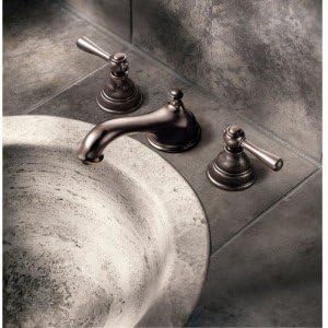 image:imageMoen T6105 Kingsley TwoHandle Traditional 8Inch Widespread Bathroom Faucet Trim Kit Valve Required Chrome