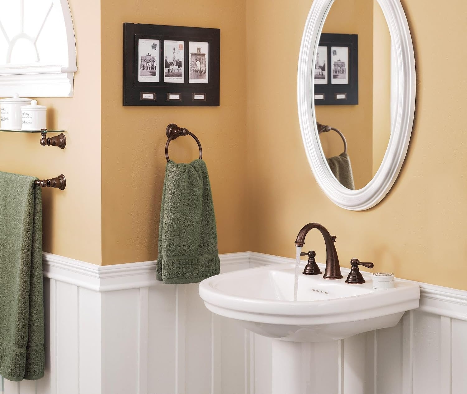 image:imageMoen T6125WR Kingsley TwoHandle High Arc Bathroom Faucet Valve Required Wrought Iron