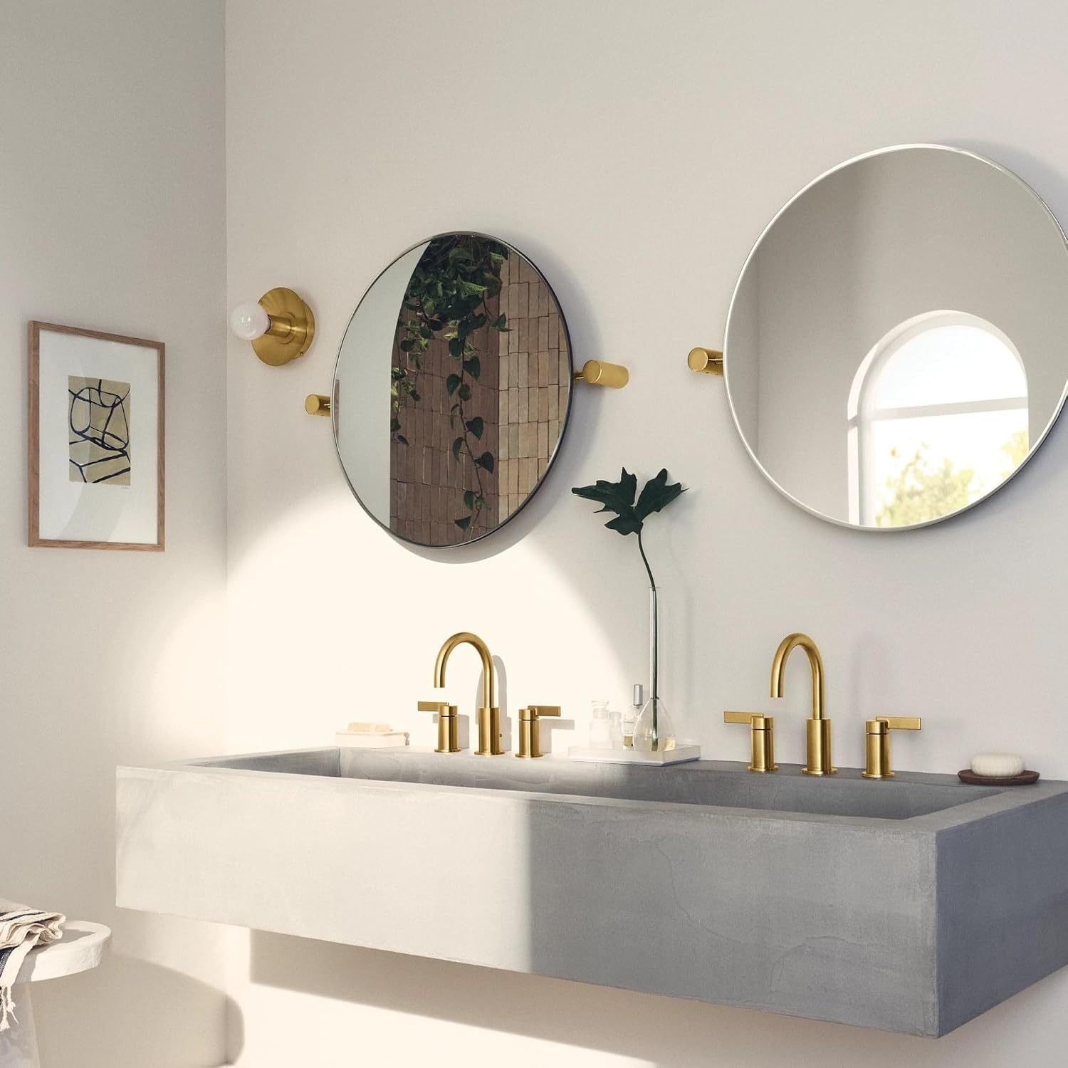 image:imageMoen T6222BL Cia 8Inch Widespread 2Handle HighArc Bathroom Faucet Trim Kit with Optional Brushed Gold Finish Accents Valve Required Matte BlackBrushed Gold