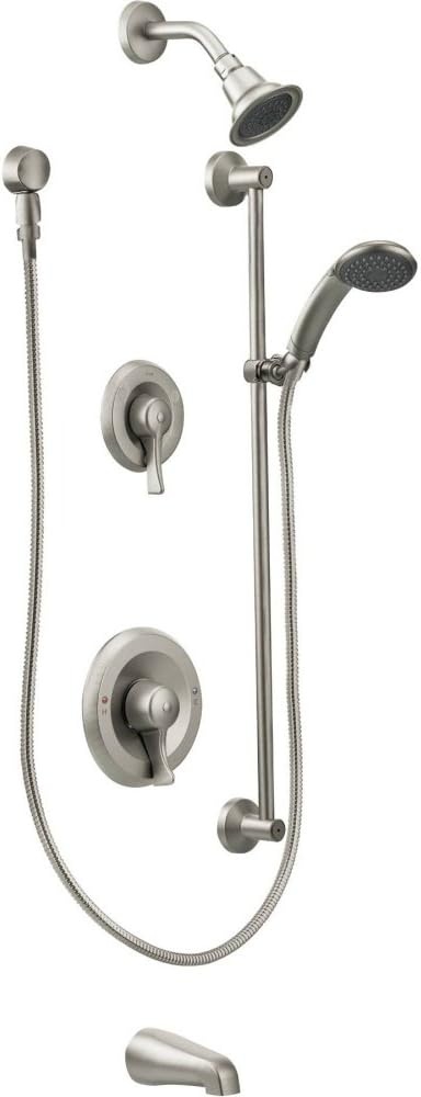 image:imageMoen T8343EP15 Commercial MDura PosiTemp TubShower Trim Valve Required 15gpm ChromeClassic Brushed Nickel