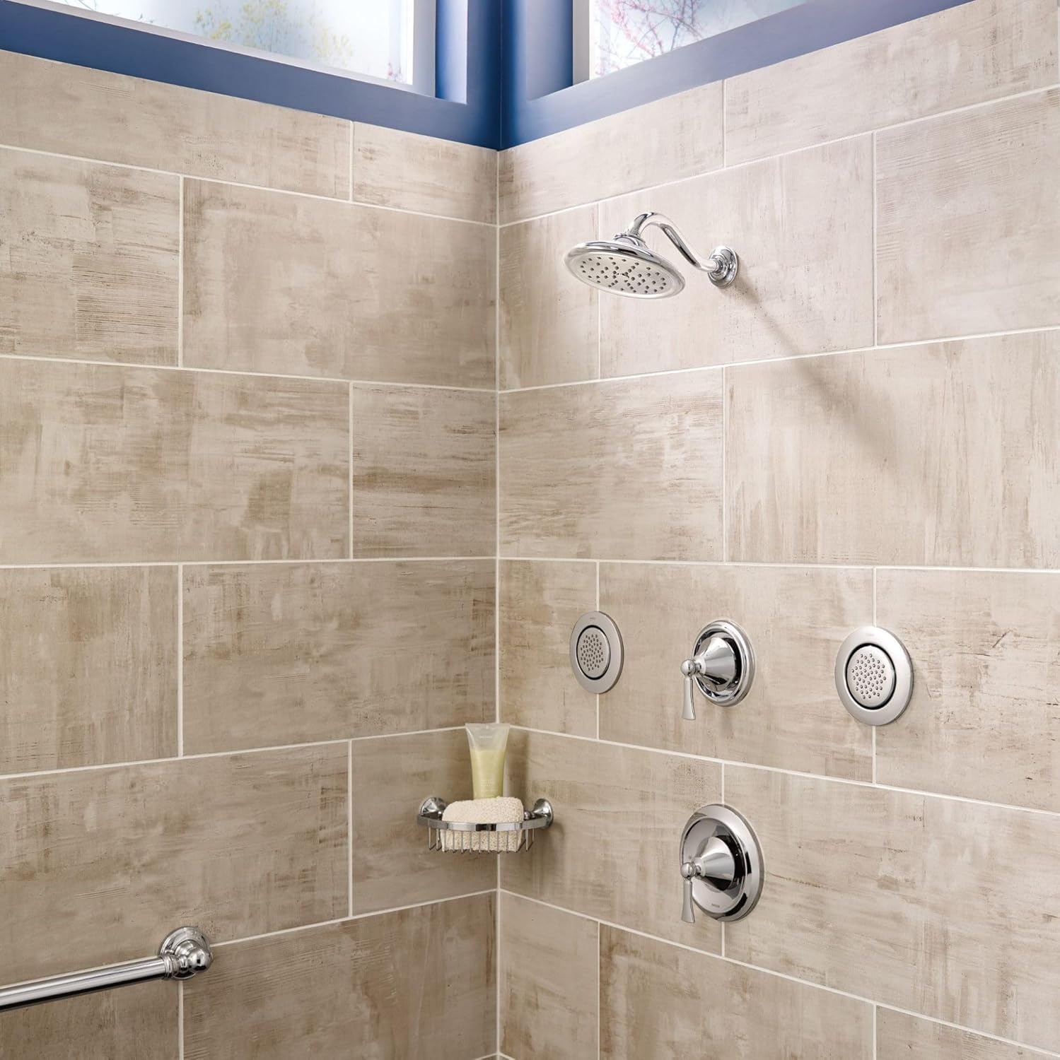 image:imageMoen TS1322BG Mosaic Mosaic Round SingleFunction Body Spray Valve Required Brushed GoldBrushed Nickel