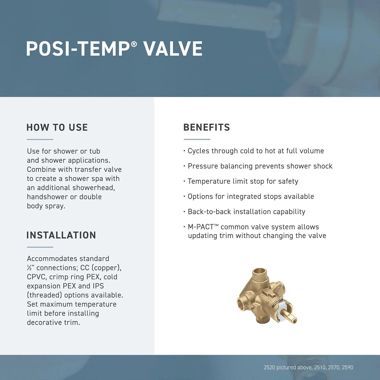 image:imageMoen TS2203BN Doux PosiTemp Pressure Balancing Tub and Shower Trim Kit Valve Required Brushed NickelChrome