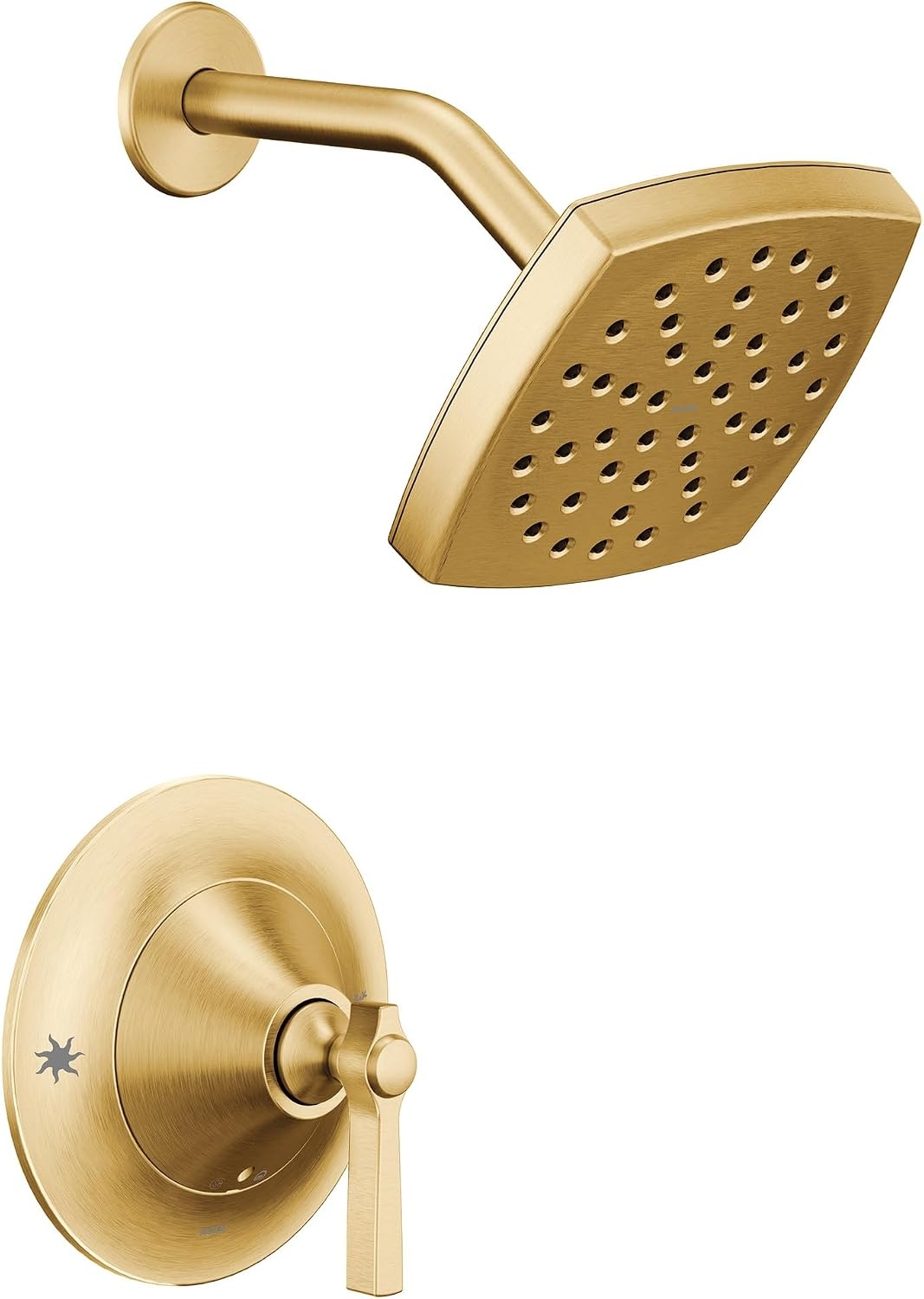 image:imageMoen TS2912EPBG Flara PosiTemp Pressure Balancing EcoPerformance Shower Trim Kit Valve Required Brushed Gold