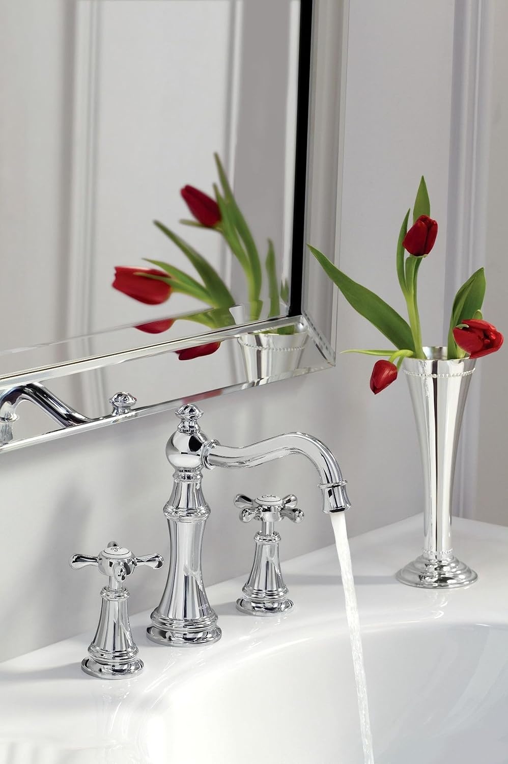 image:imageMoen TS42108BN Weymouth TwoHandle High Arc Bathroom Faucet Trim Kit without Valve Brushed NickelBrushed Nickel