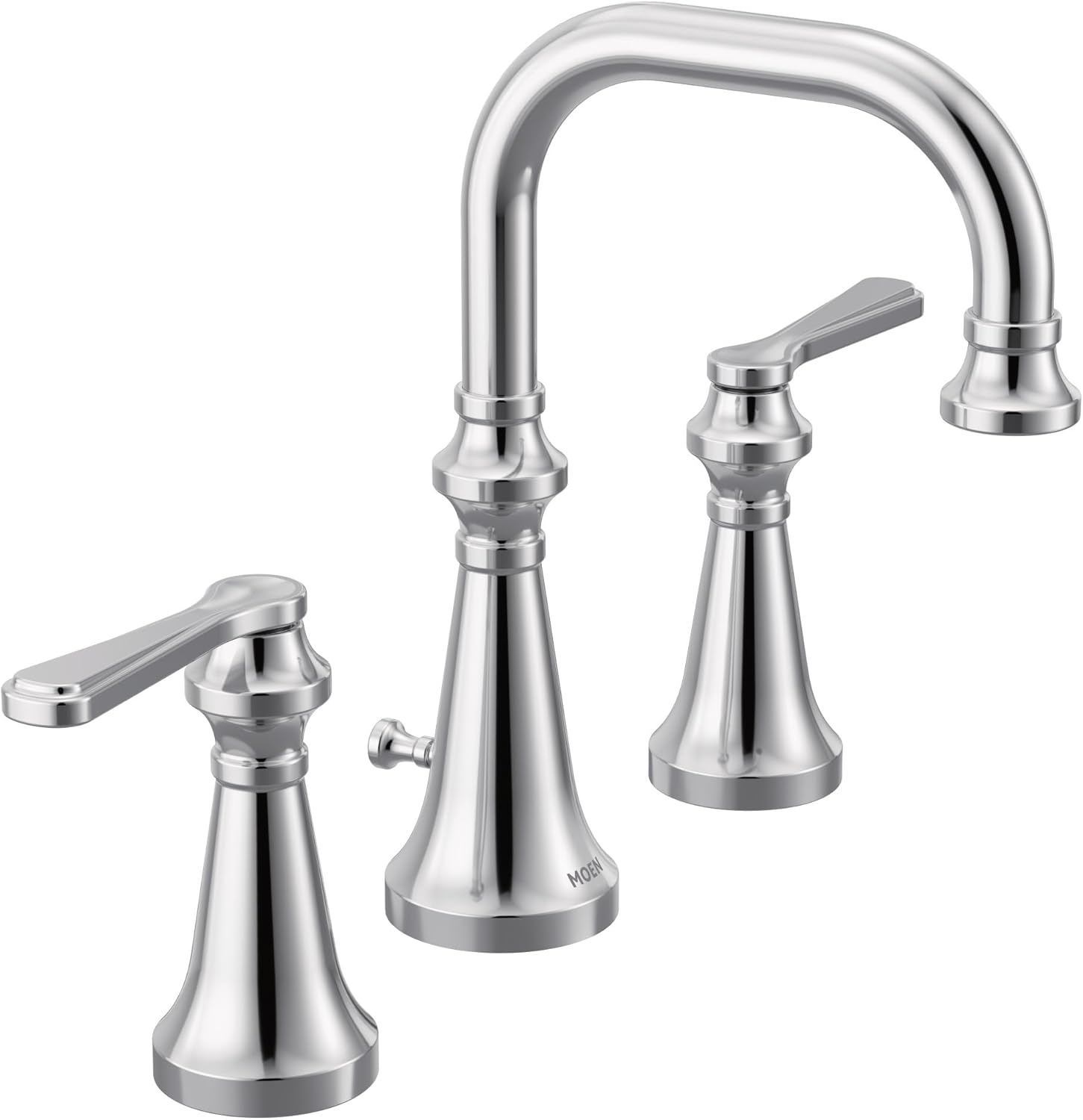 image:imageMoen TS44105BN Colinet Traditional Cross Handle Wall Mount Bathroom Faucet Trim Valve Required Brushed NickelChrome