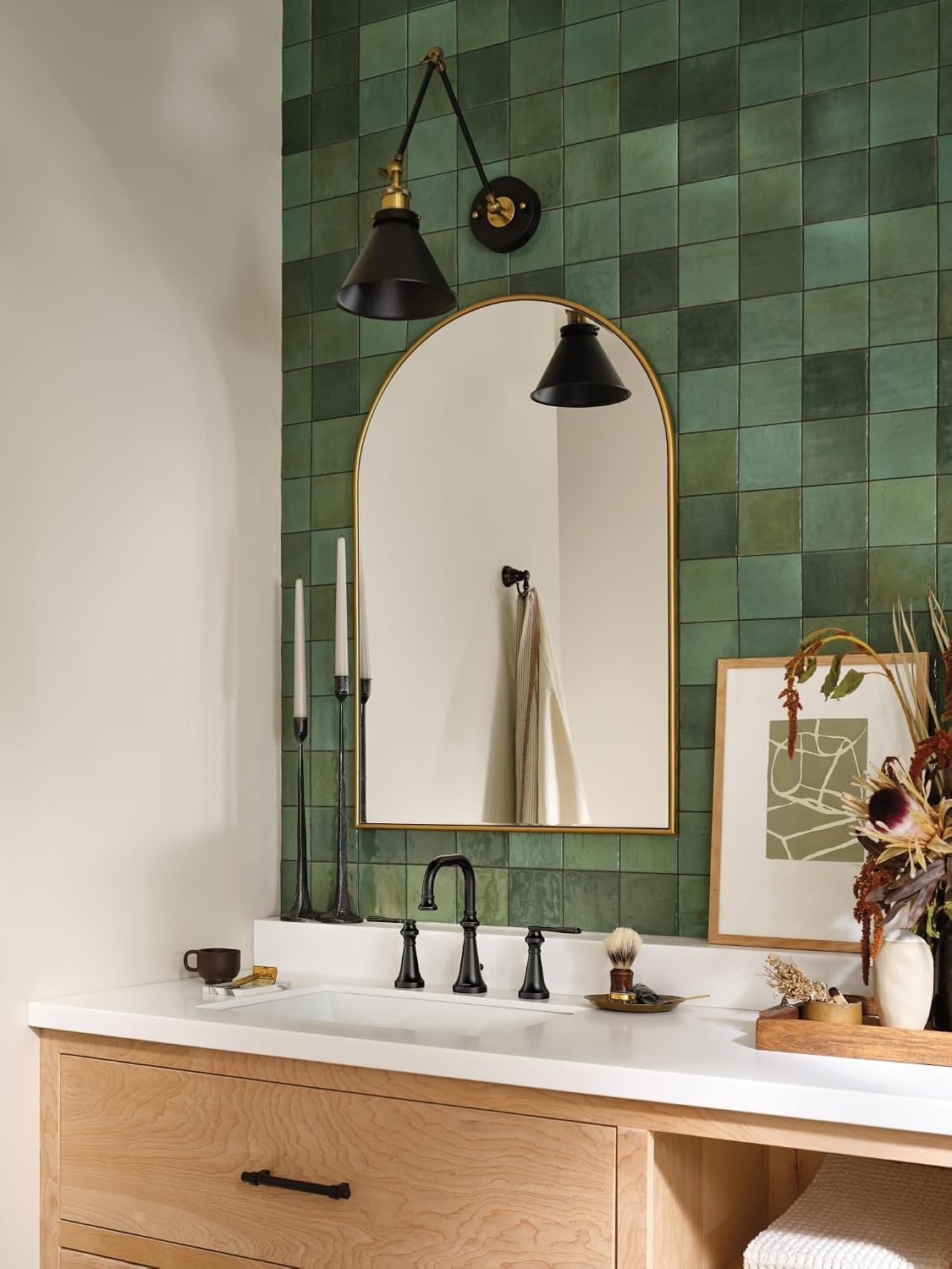 image:imageMoen TS44105BN Colinet Traditional Cross Handle Wall Mount Bathroom Faucet Trim Valve Required Brushed NickelMatte Black